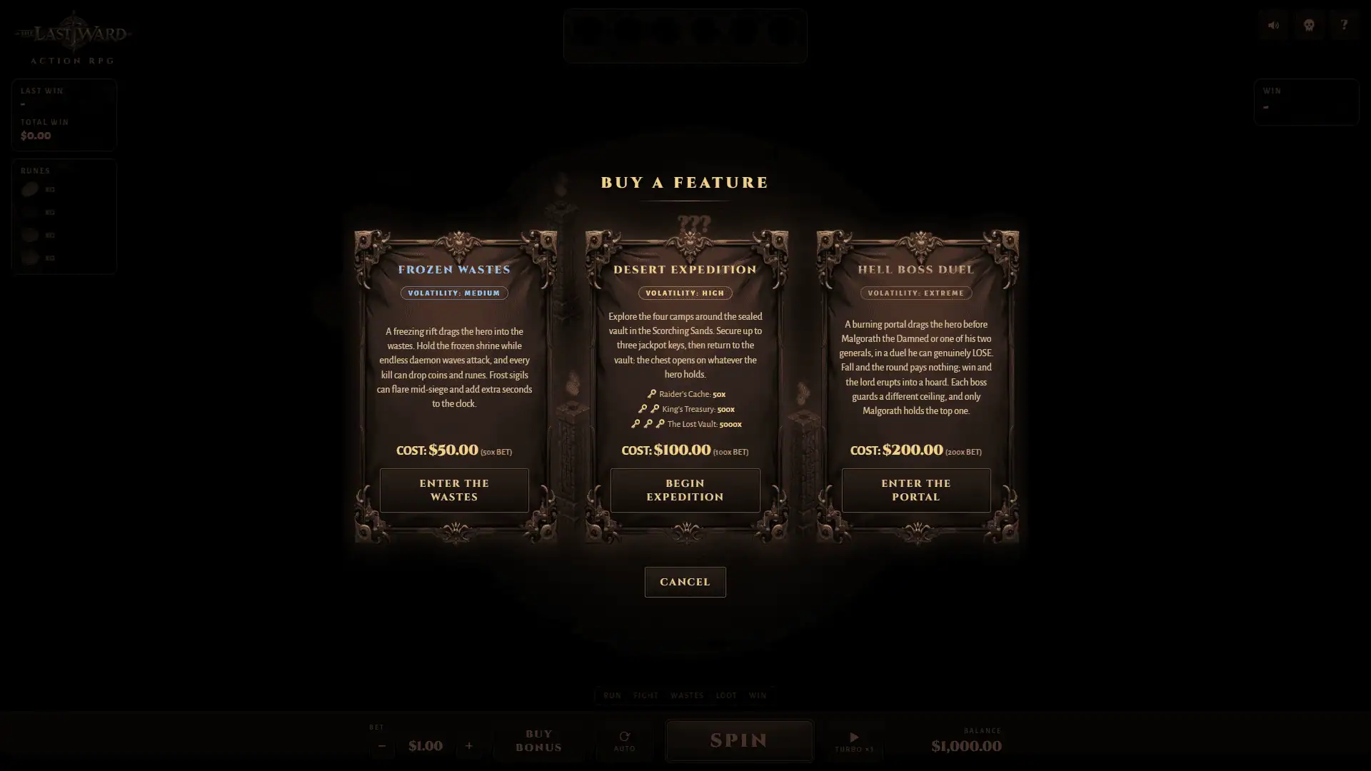 The Last Ward: Action RPG bonus buy menu