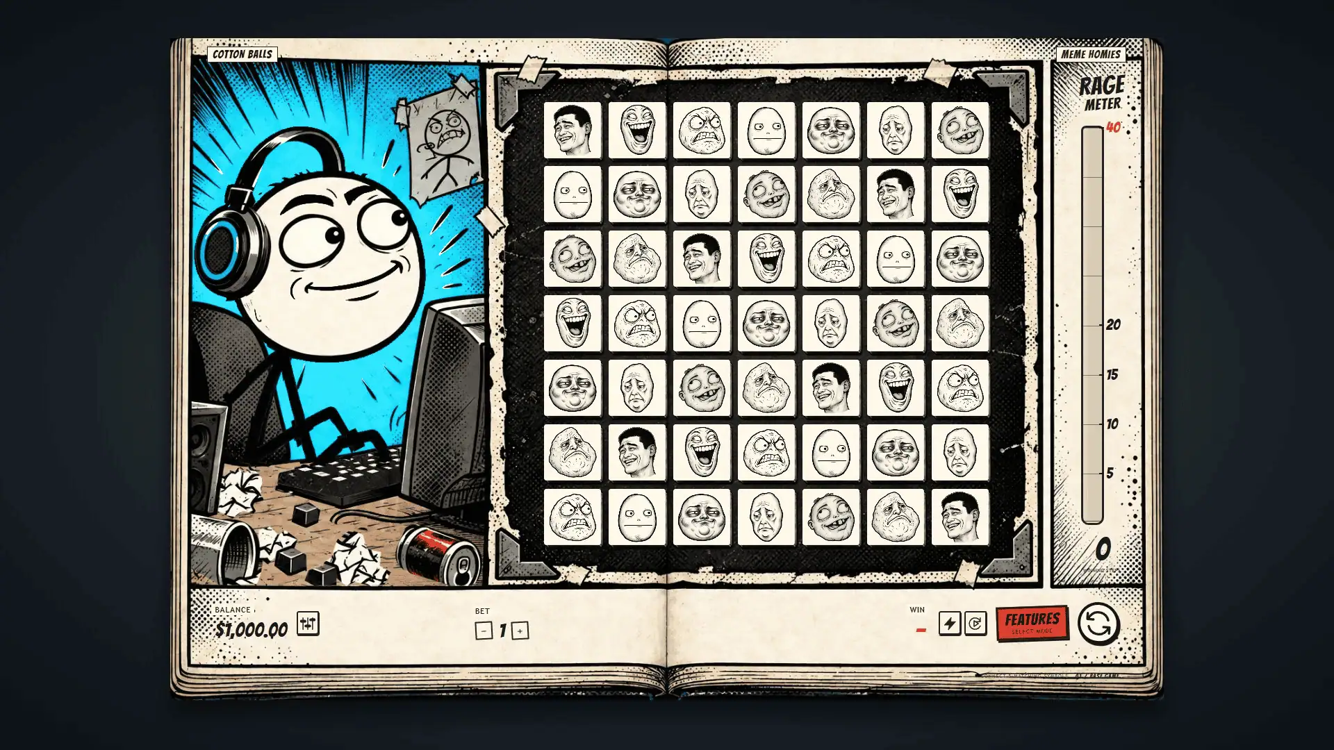 Meme Homies slot gameplay reels
