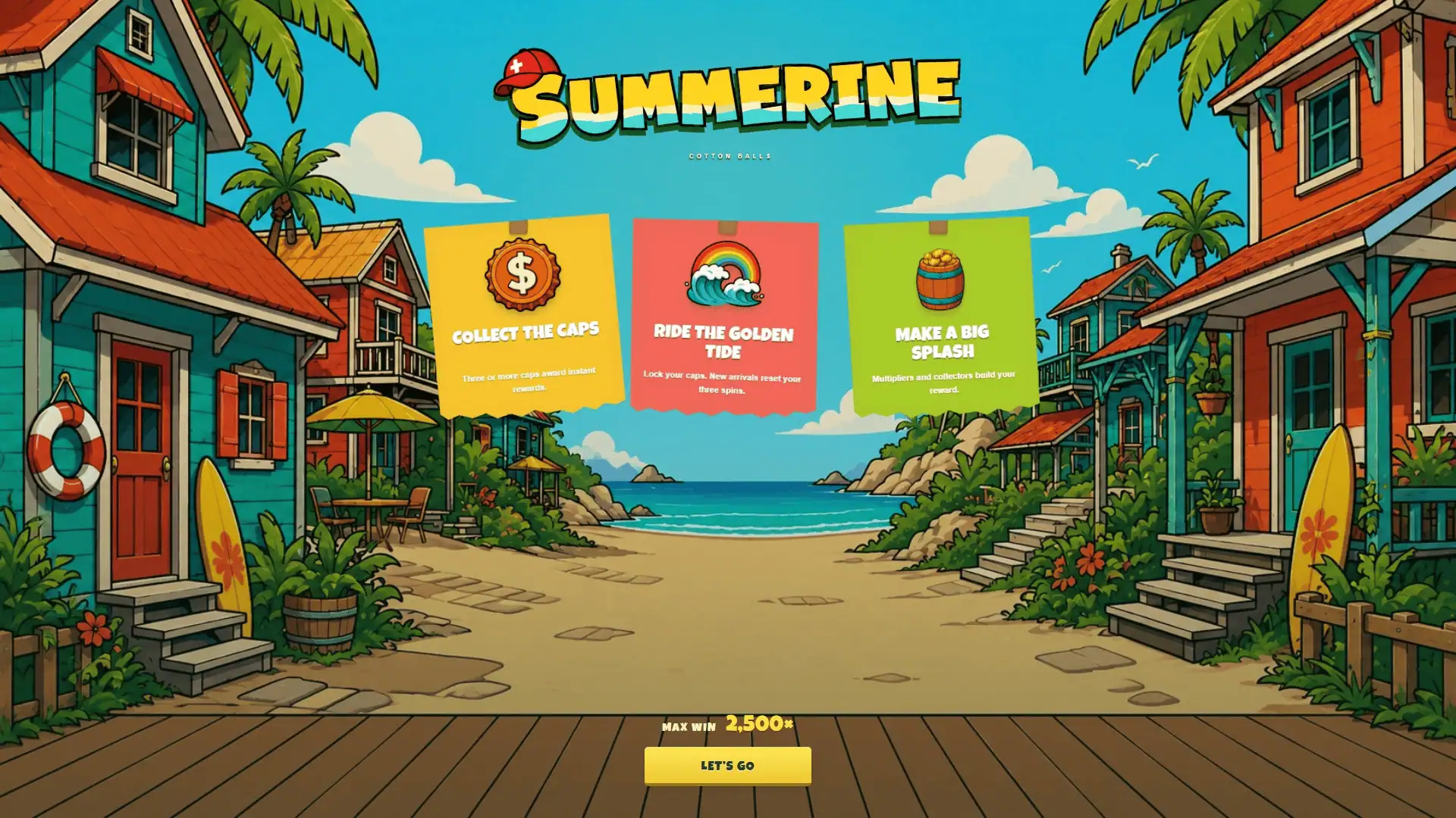 Summerine slot intro screen