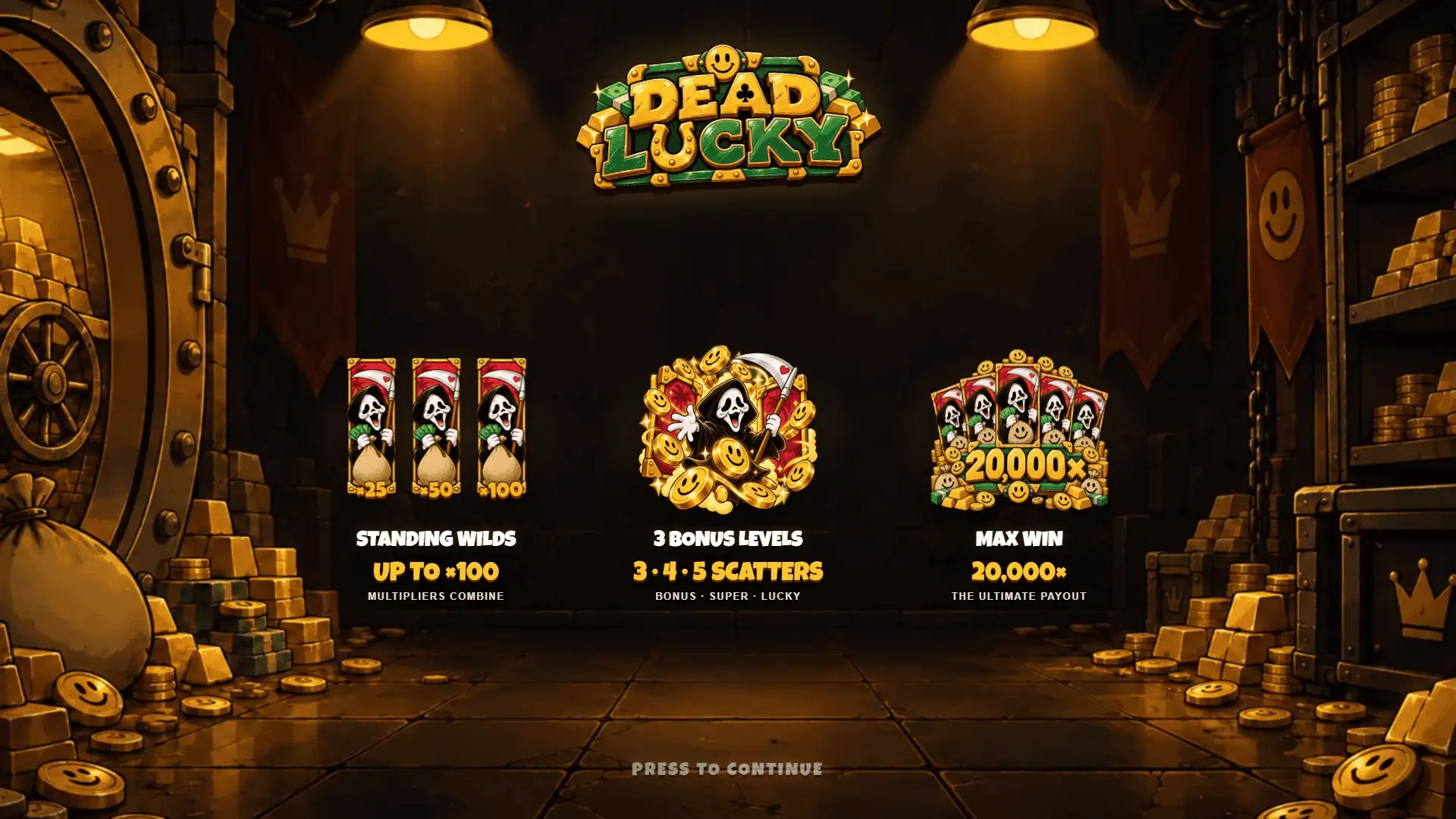 Dead Lucky slot intro screen
