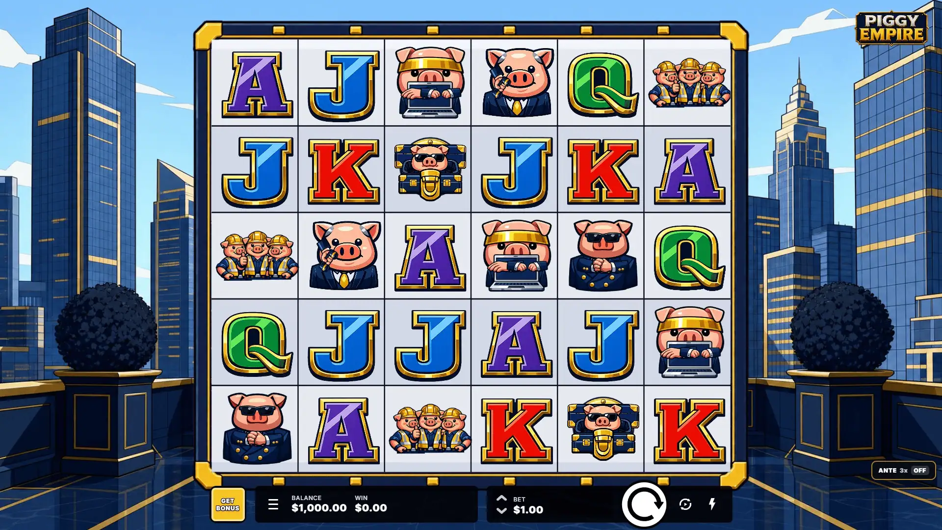 Piggy Empire slot gameplay reels