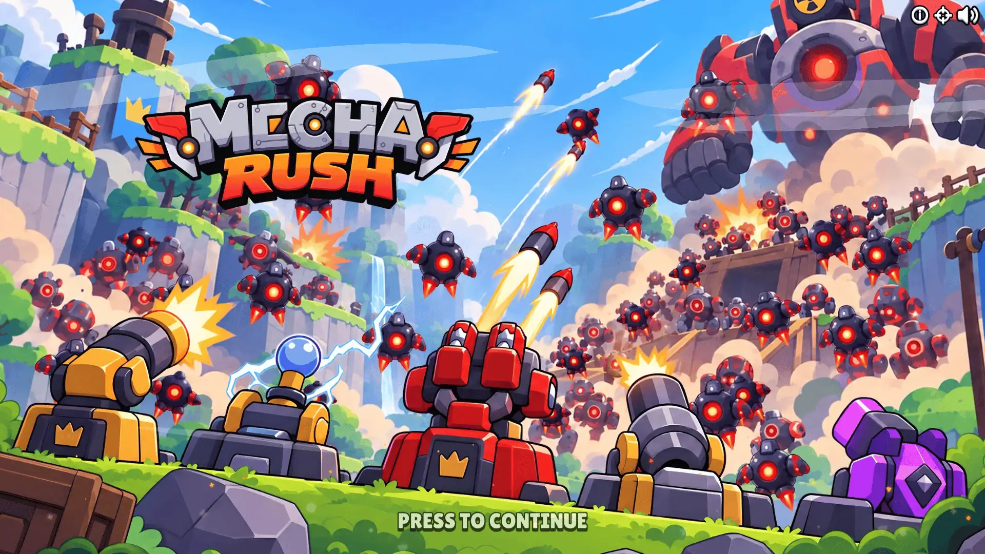 Mecha Rush slot intro screen