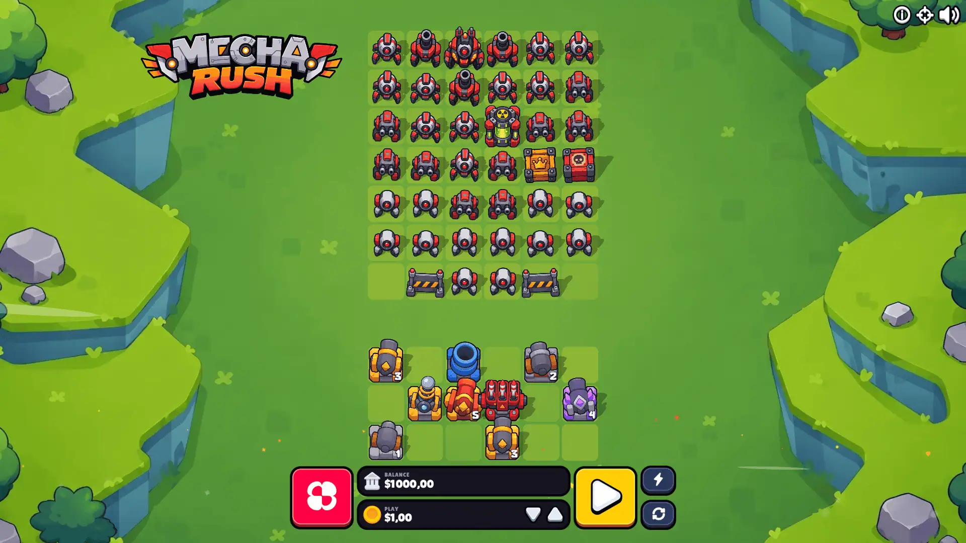 Mecha Rush slot gameplay reels