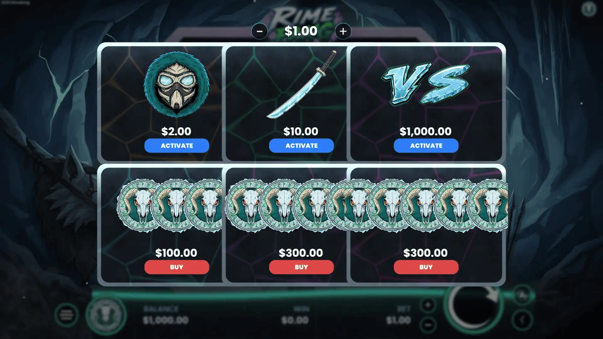 RimeFang bonus buy menu