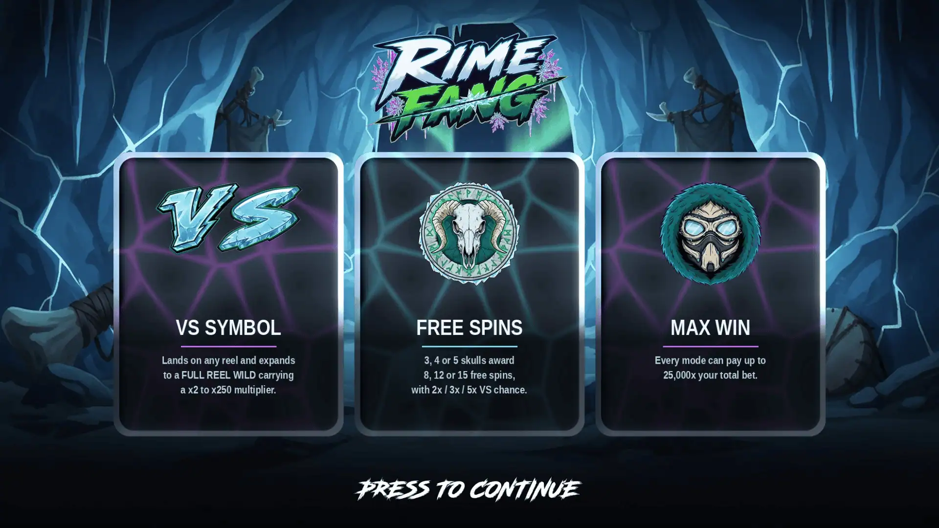 RimeFang slot intro screen
