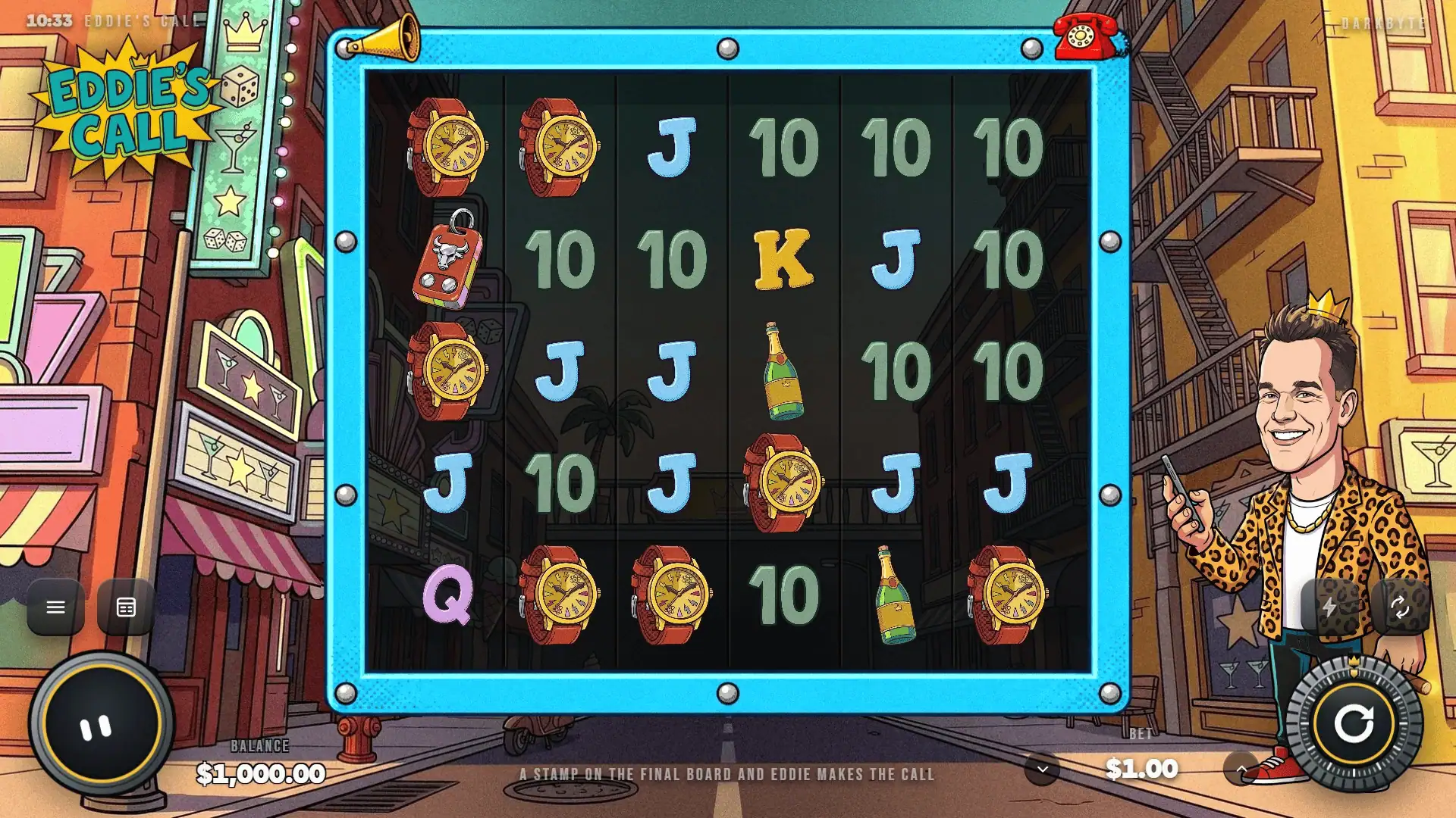 Eddie's Call slot gameplay reels