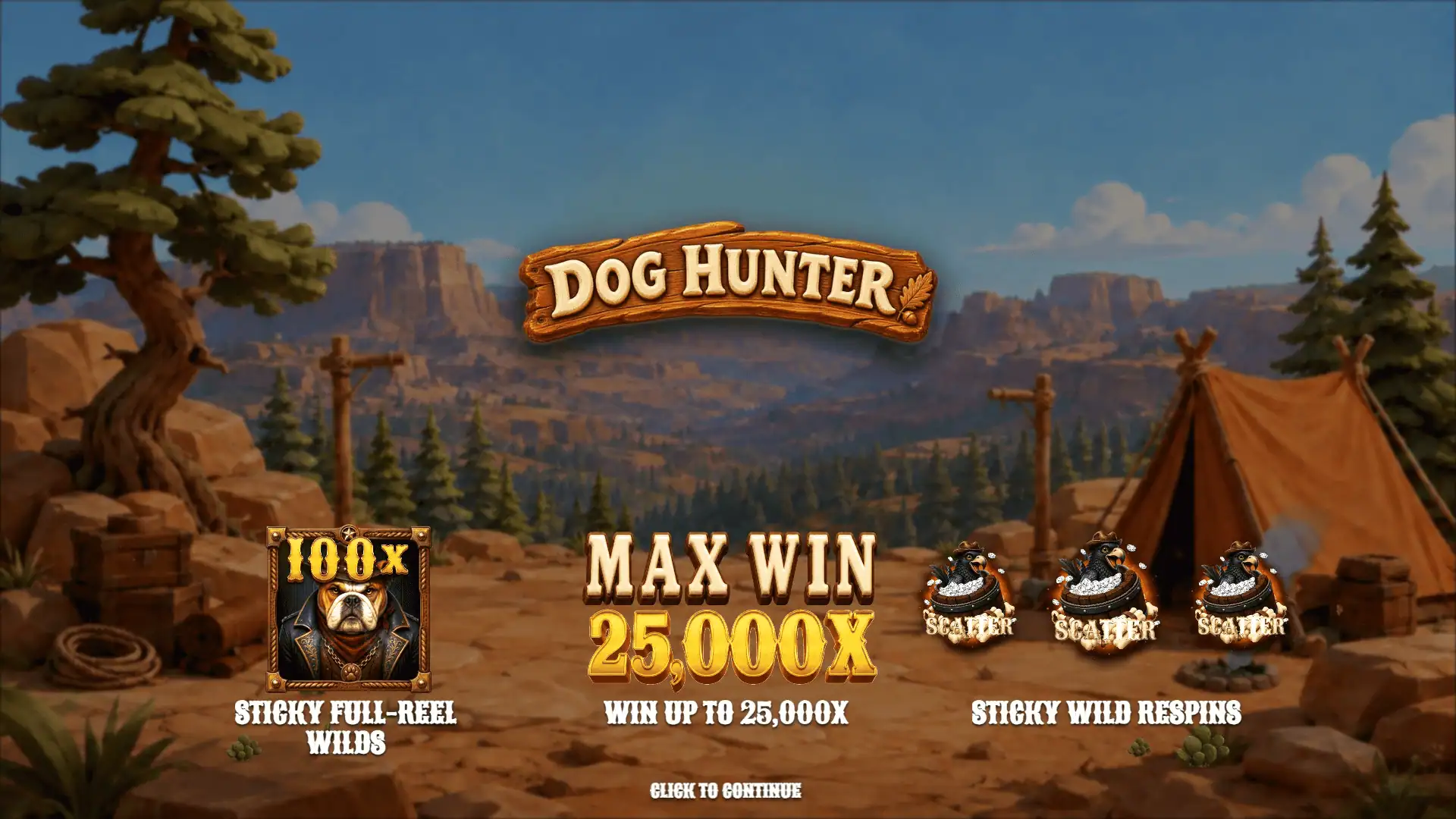 Dog Hunter slot intro screen