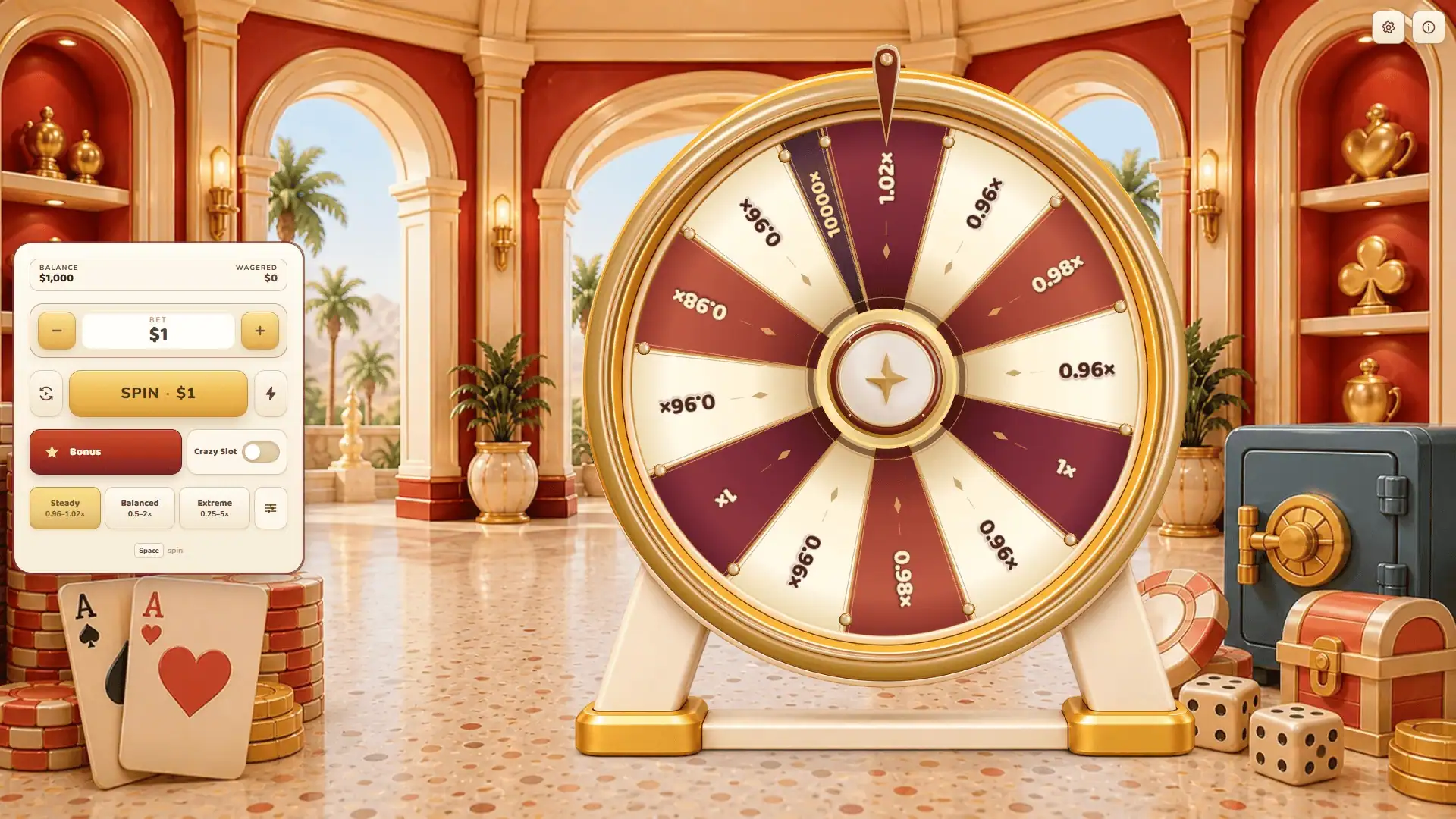 Crazy Luck Engine slot gameplay reels