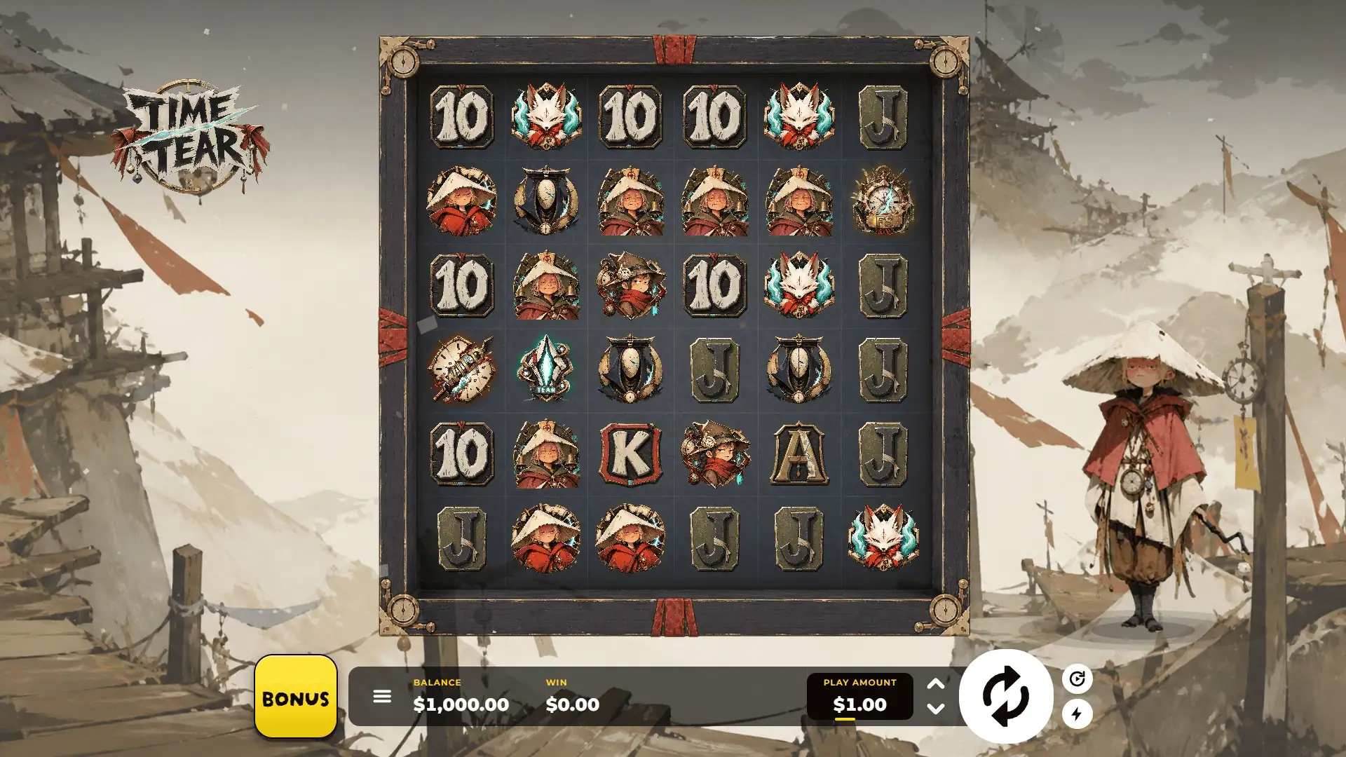 Time Tear slot gameplay reels