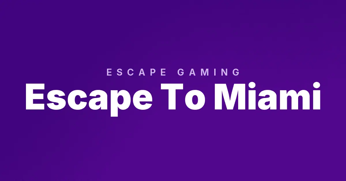 Escape To Miami slot cover image