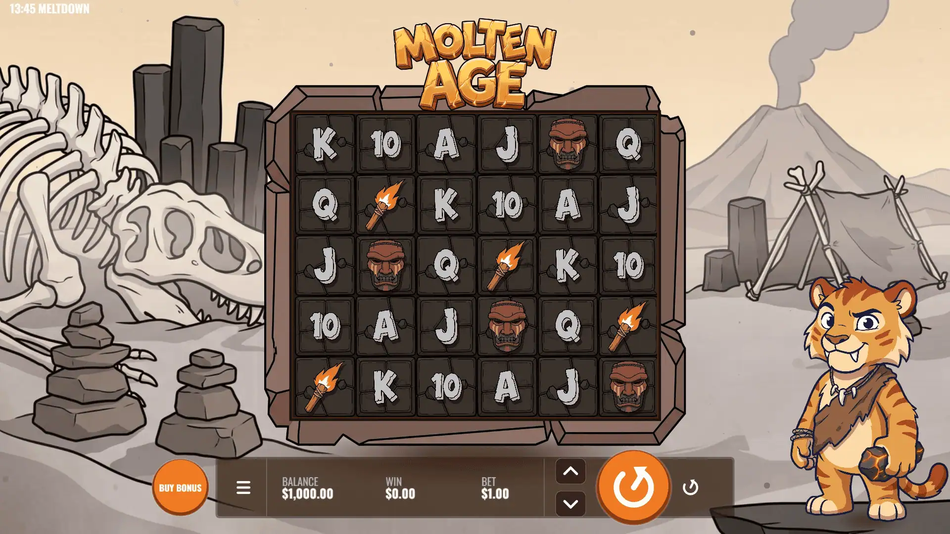 Molten Age slot gameplay reels