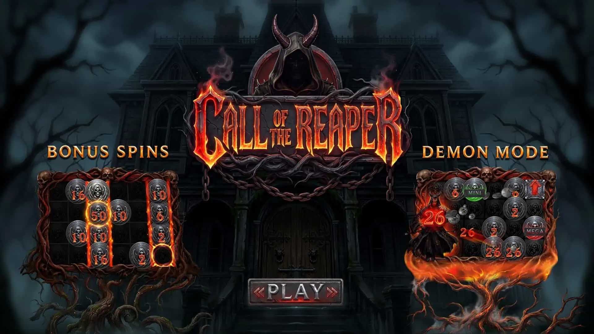 Call of the Reaper slot intro screen