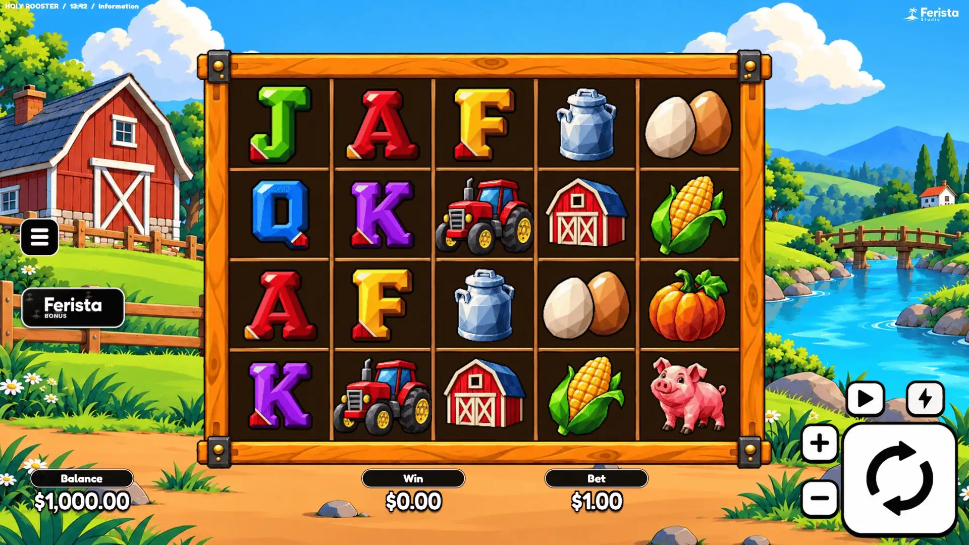 Holy Rooster slot gameplay reels