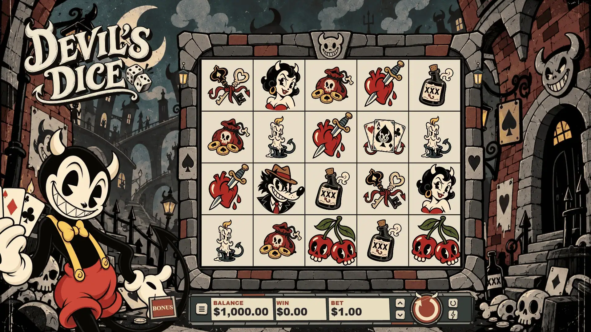 Devil´s Dice slot gameplay reels