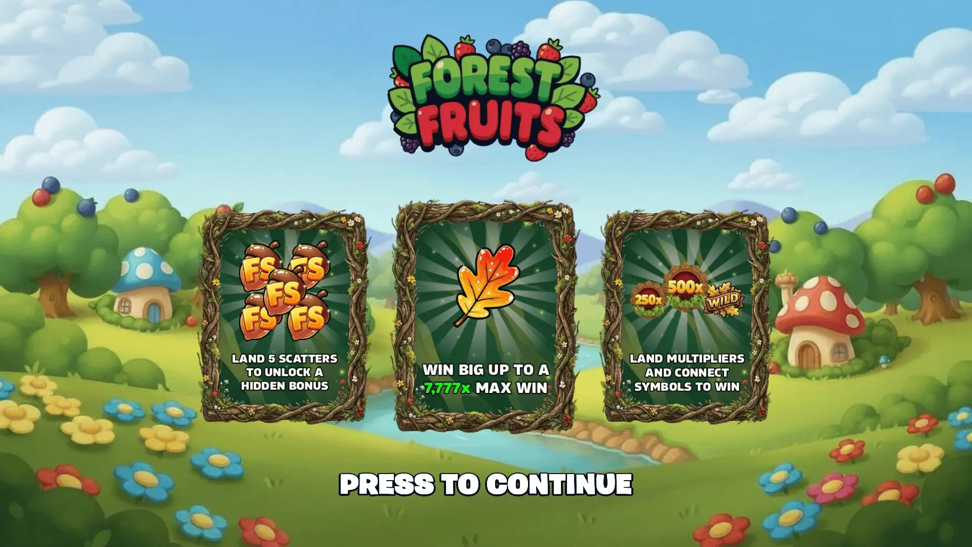 Forest Fruits slot intro screen