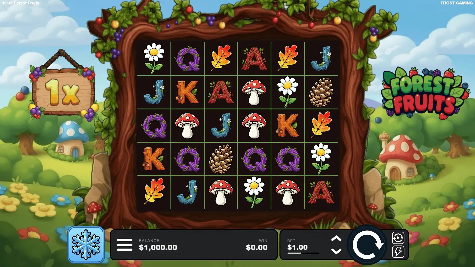 Forest Fruits slot gameplay reels