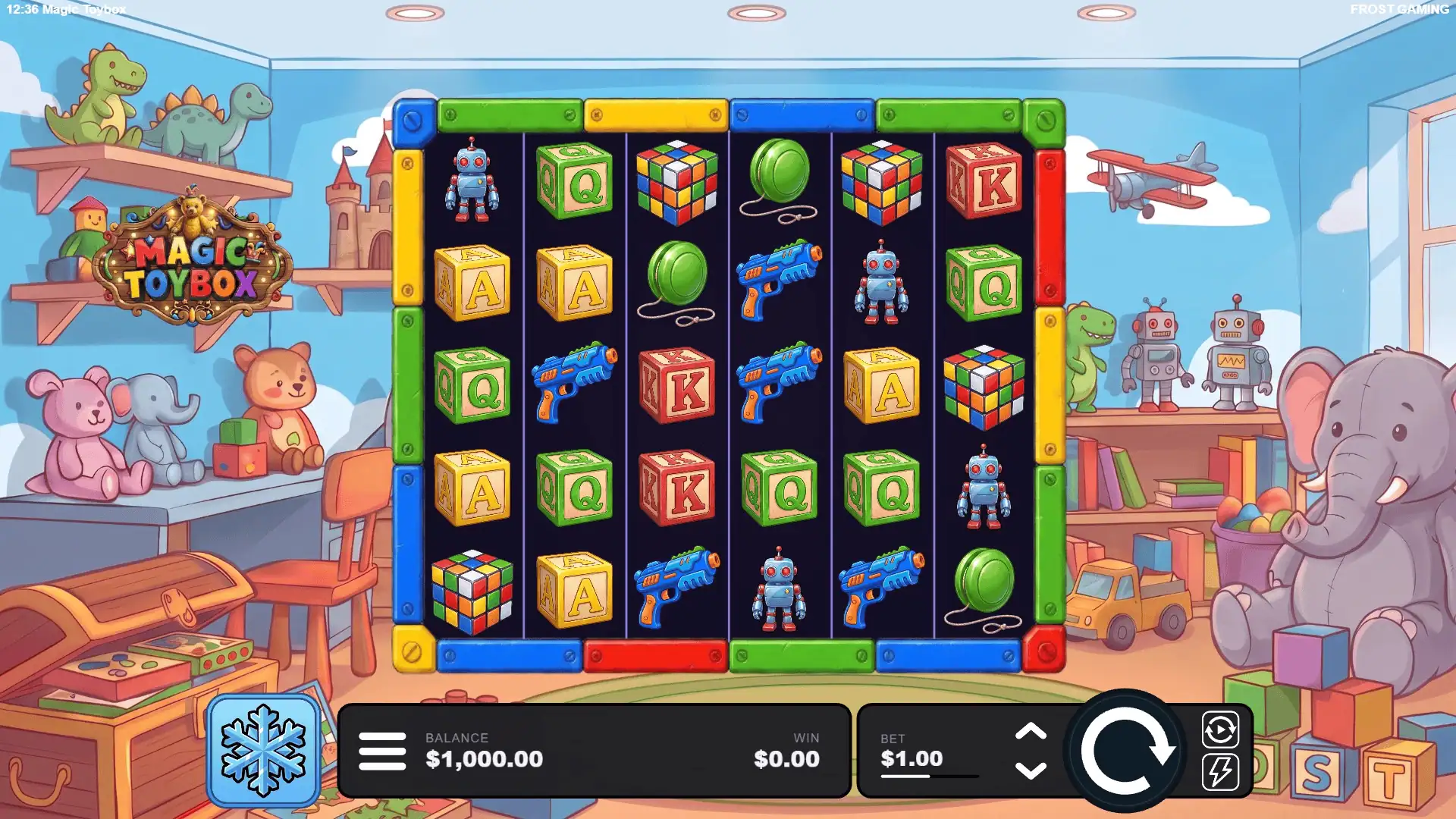 Magic Toybox slot gameplay reels