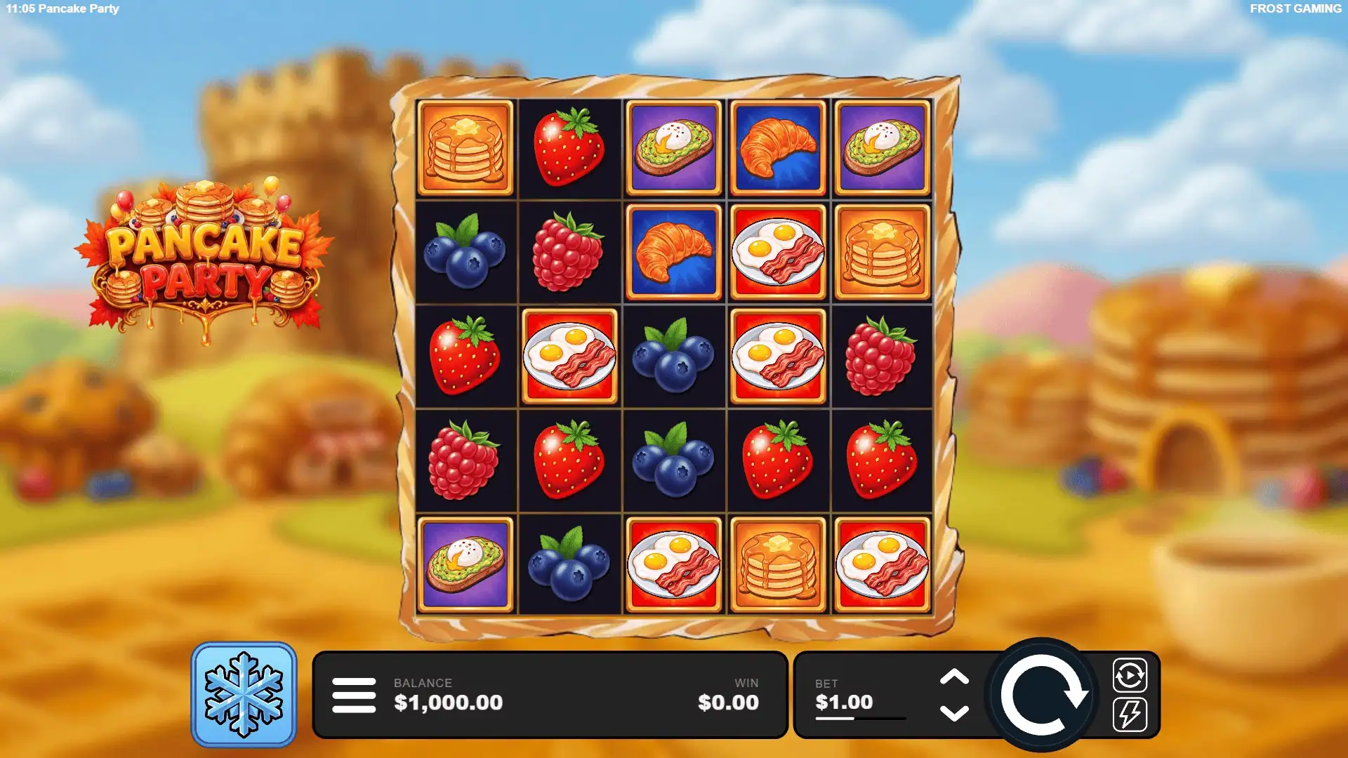 Pancake Party slot gameplay reels