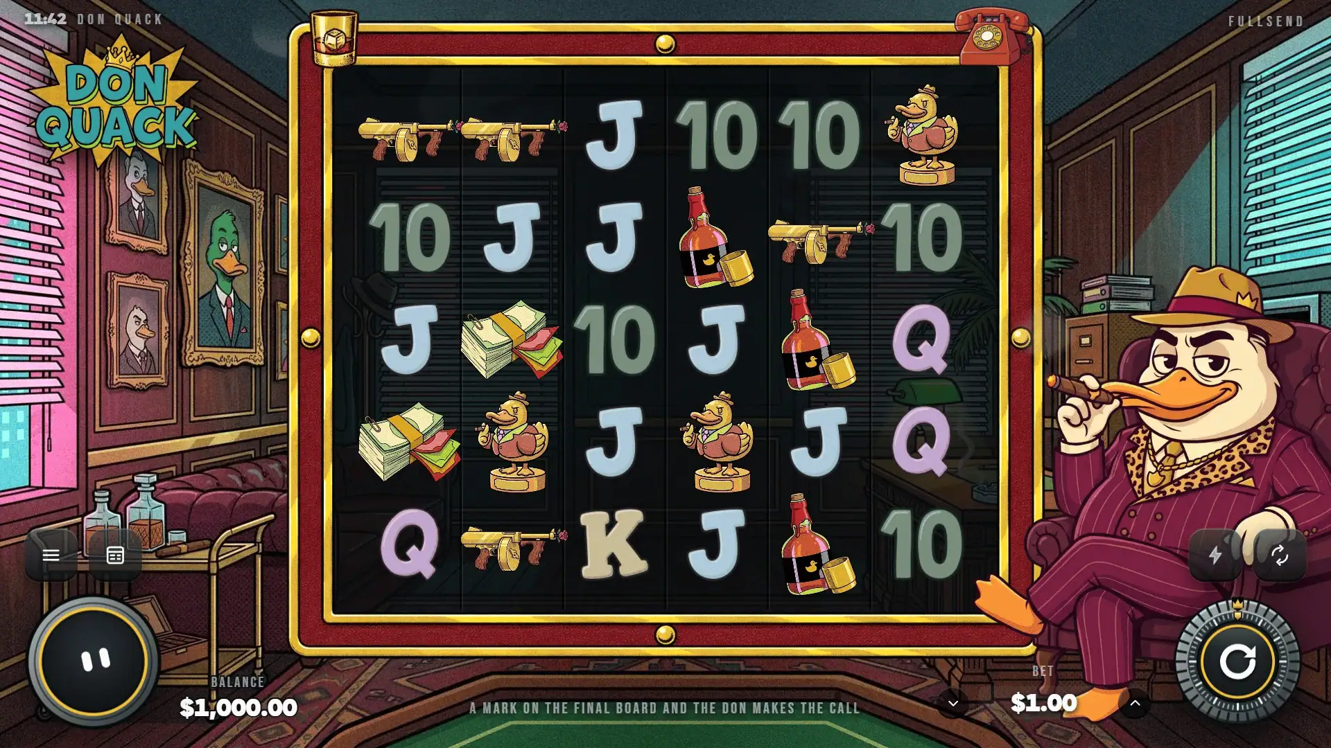 Don Quack slot gameplay reels