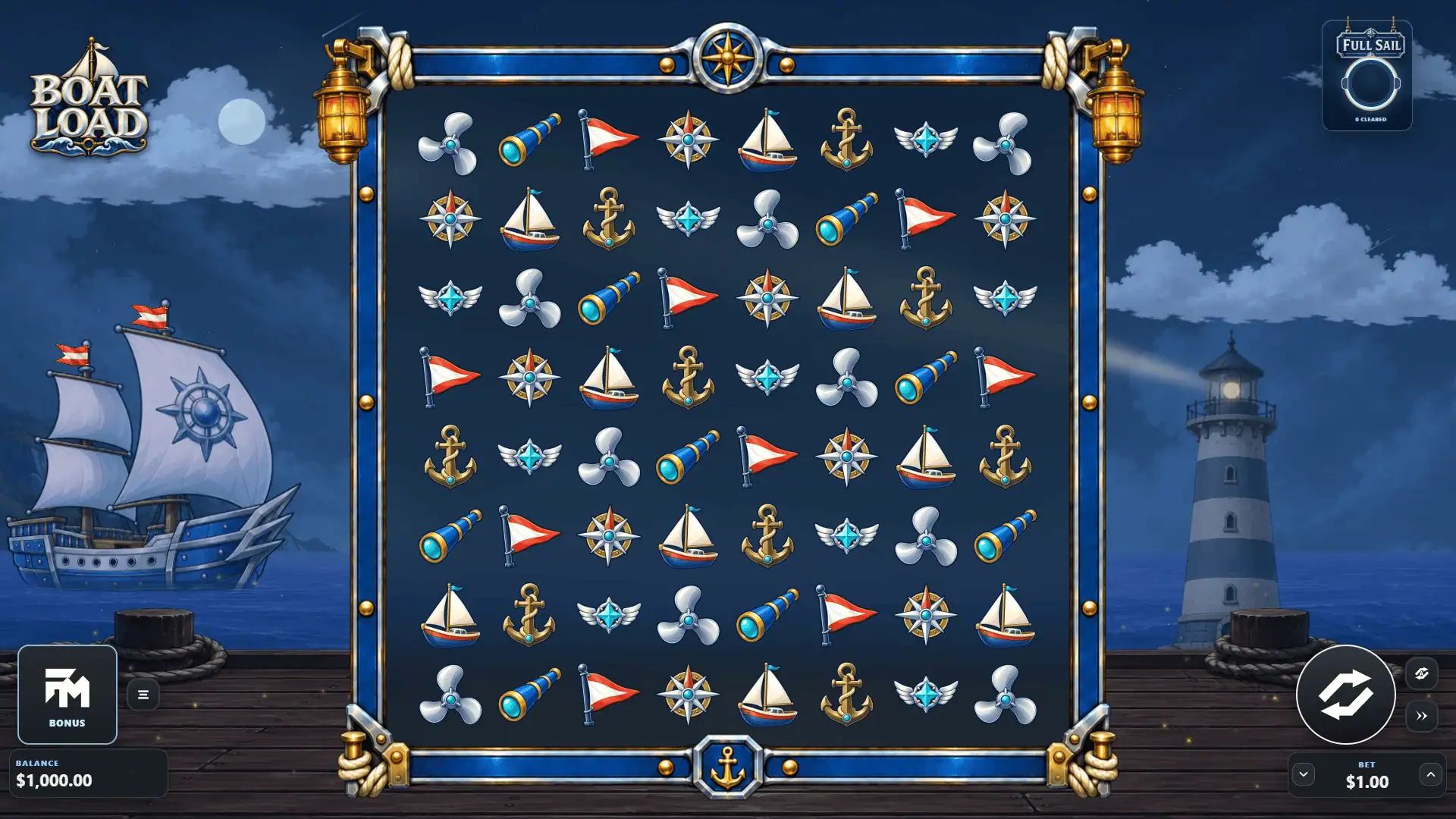 Boat Load slot gameplay reels