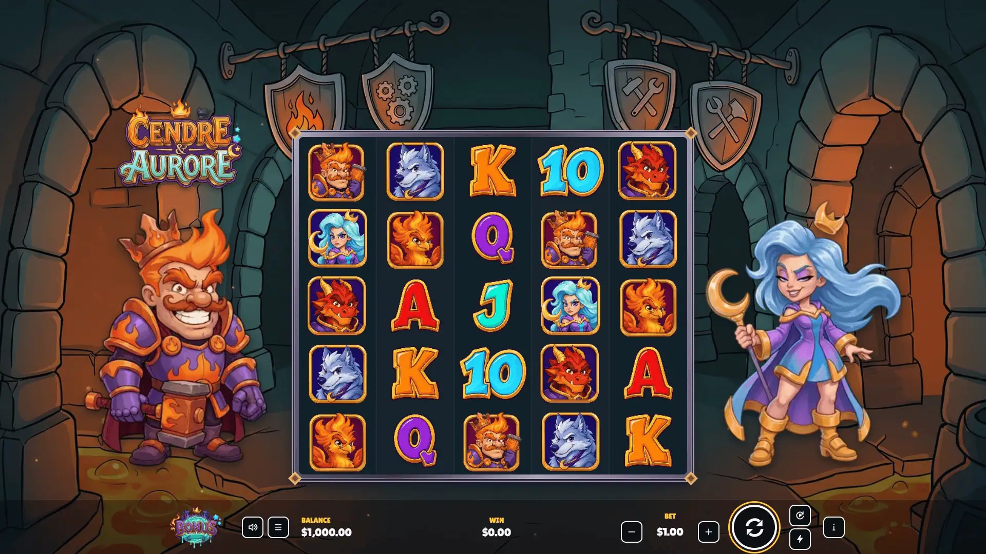 Cendre & Aurore slot gameplay reels