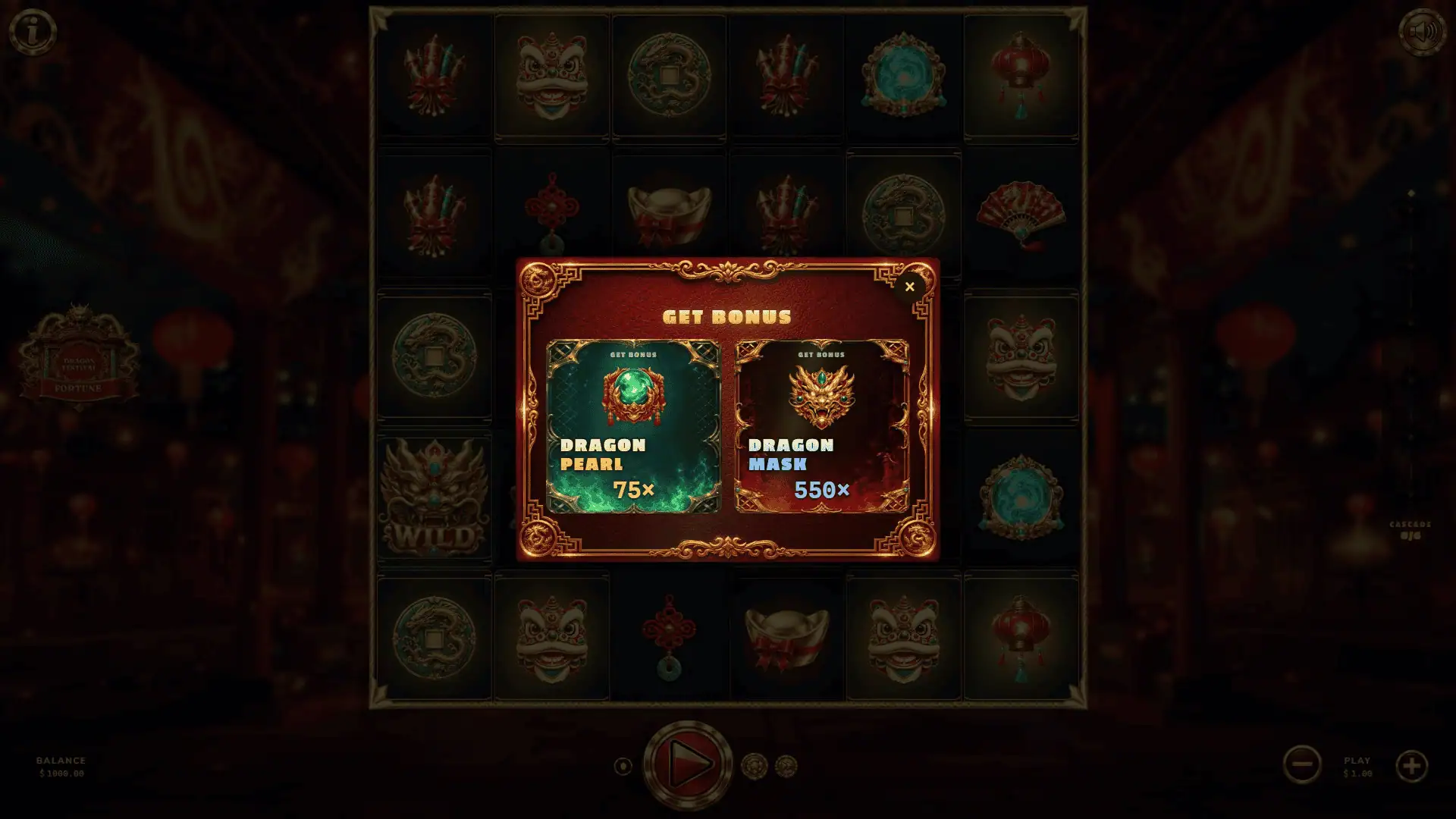 Dragon Festival Fortune bonus buy menu
