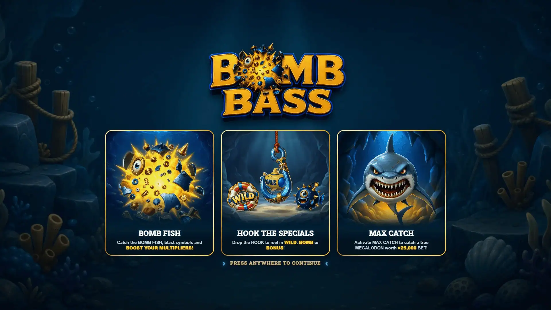 Bombbass slot intro screen