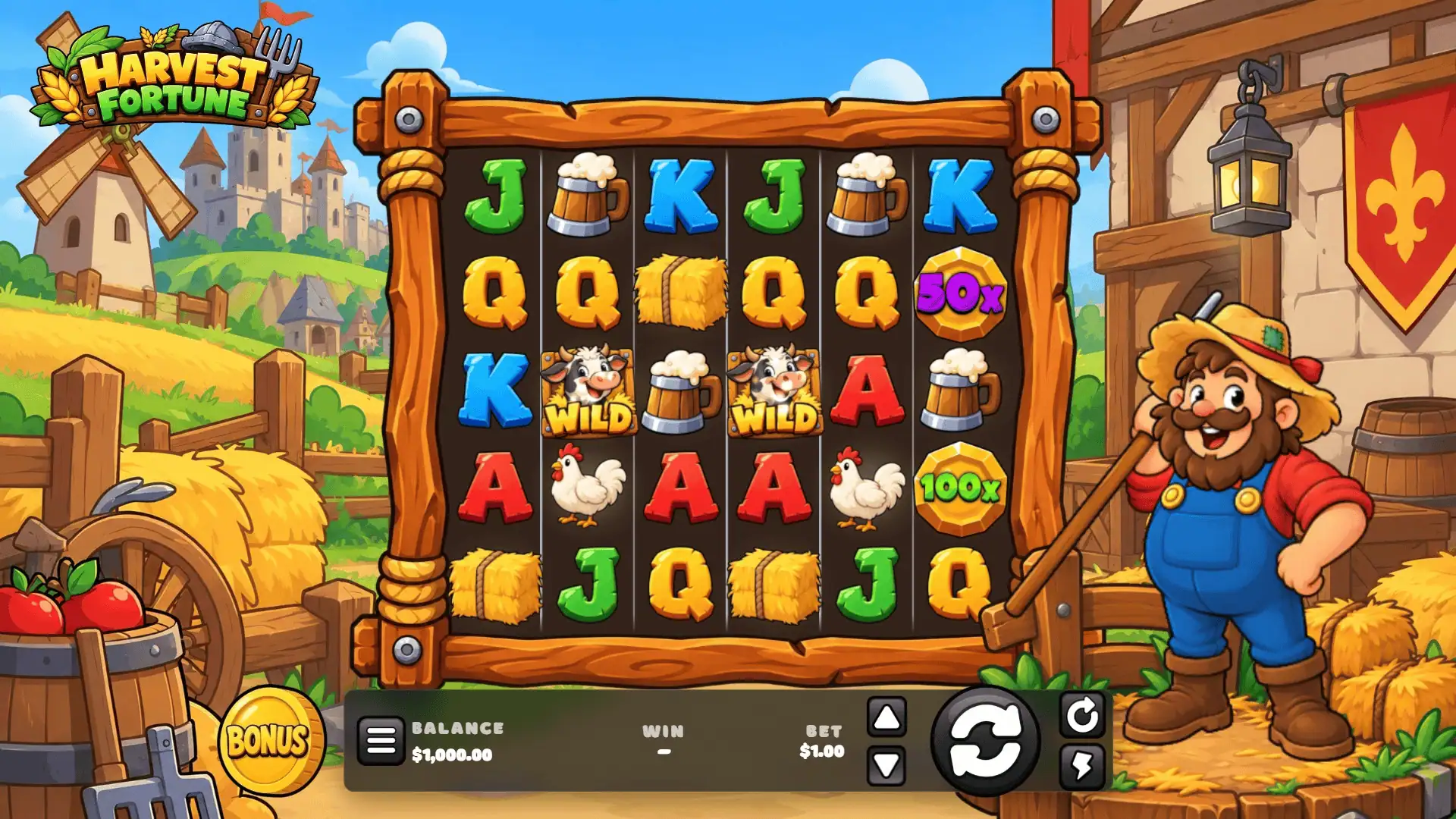 Harvest Fortune slot gameplay reels