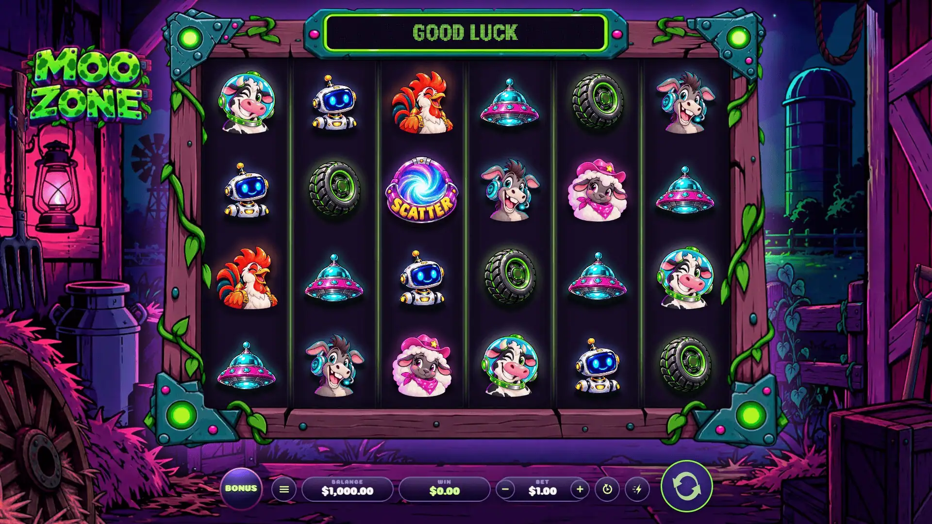 Moo Zone slot gameplay reels