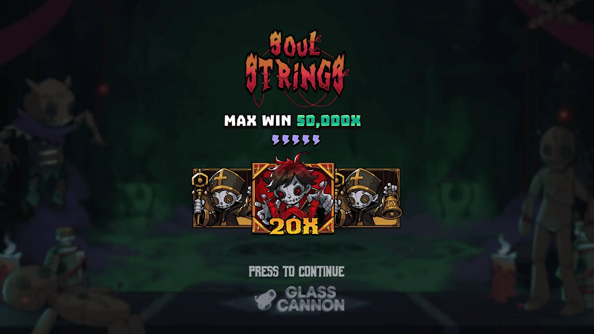 Soul Strings slot intro screen