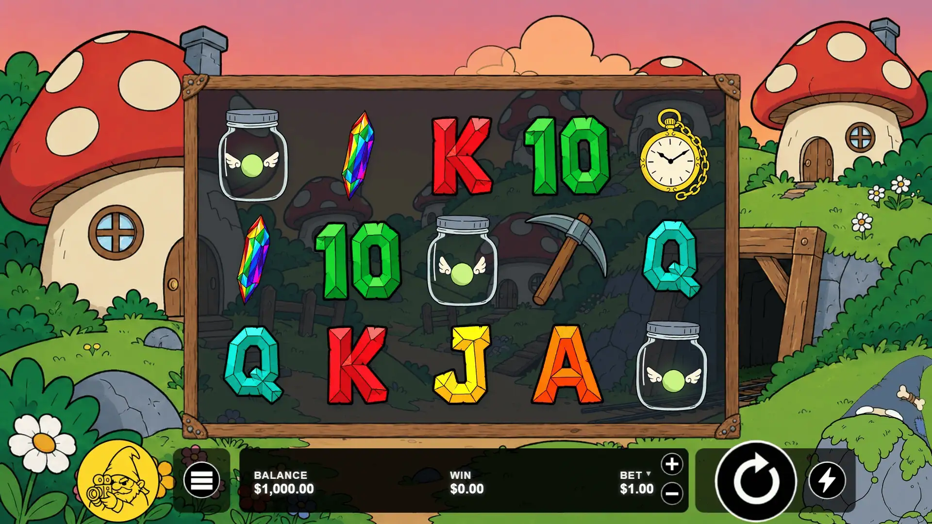 Gnome & Gold slot gameplay reels
