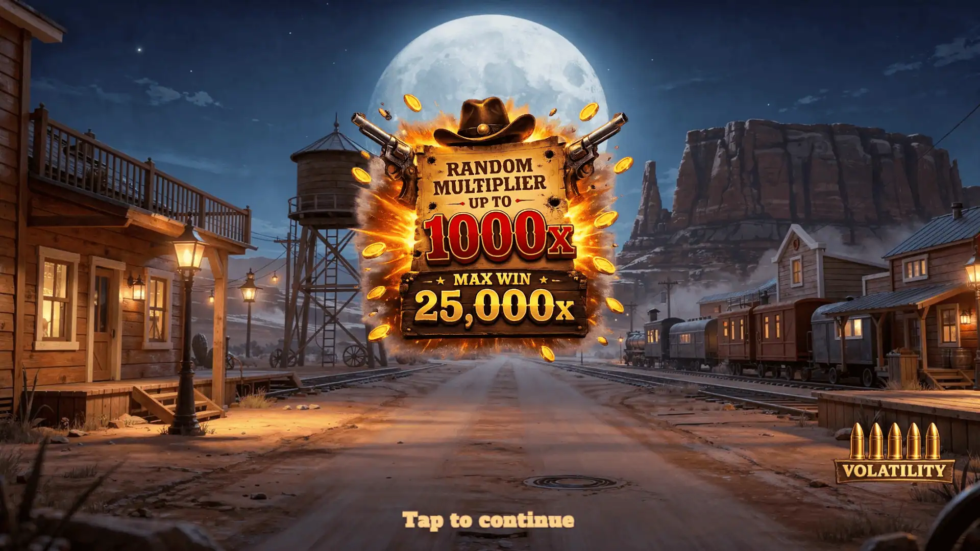 Wild West Heist slot intro screen