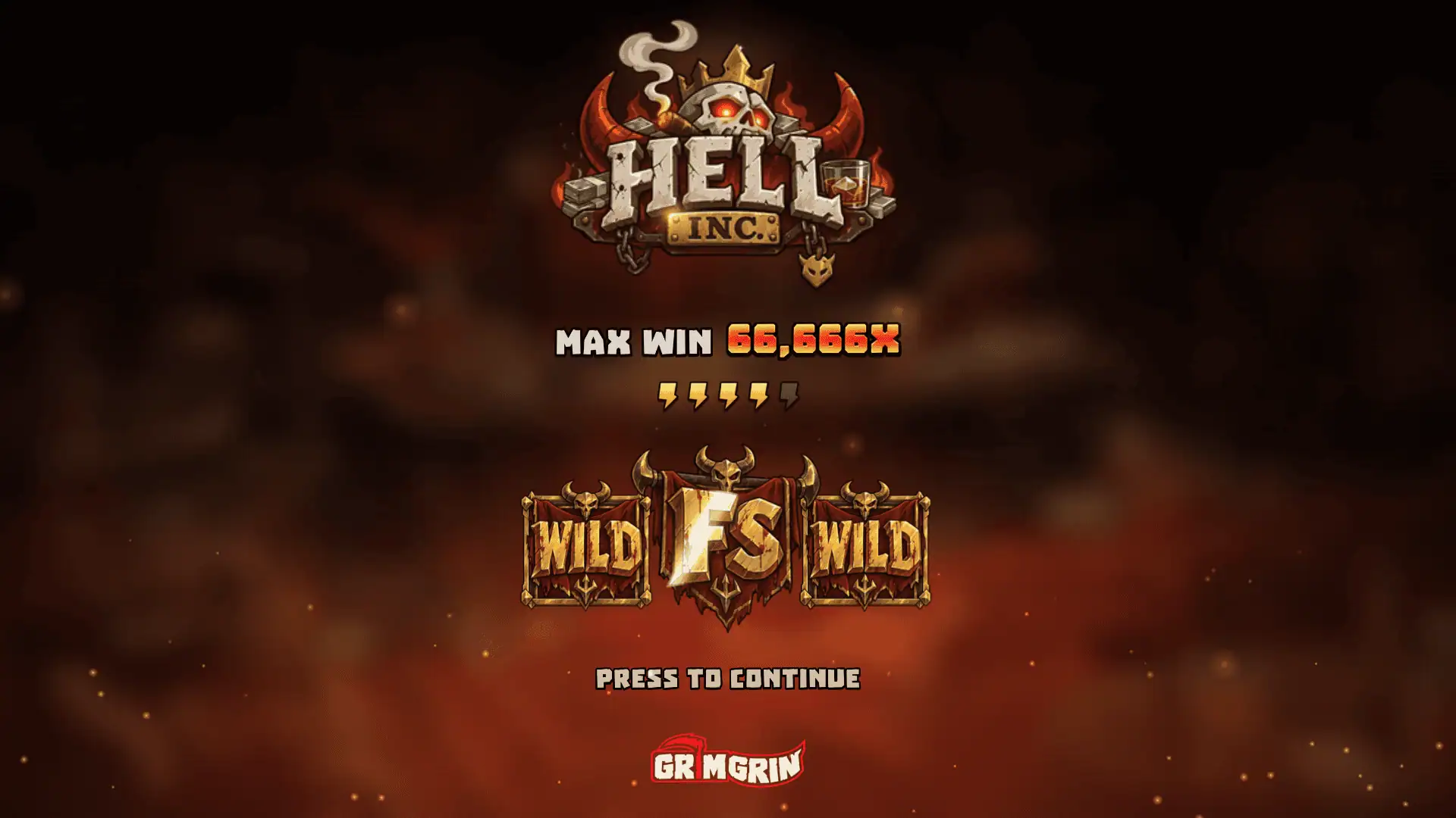 Hell INC. slot intro screen