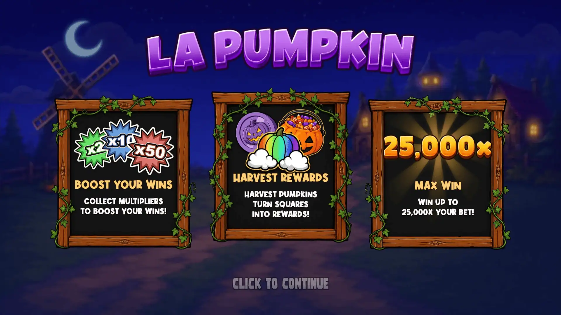La Pumpkin slot intro screen