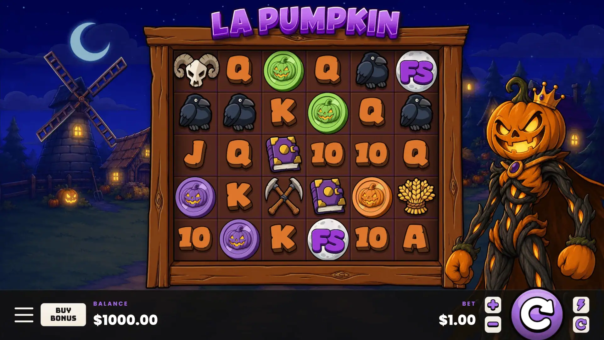 La Pumpkin slot gameplay reels