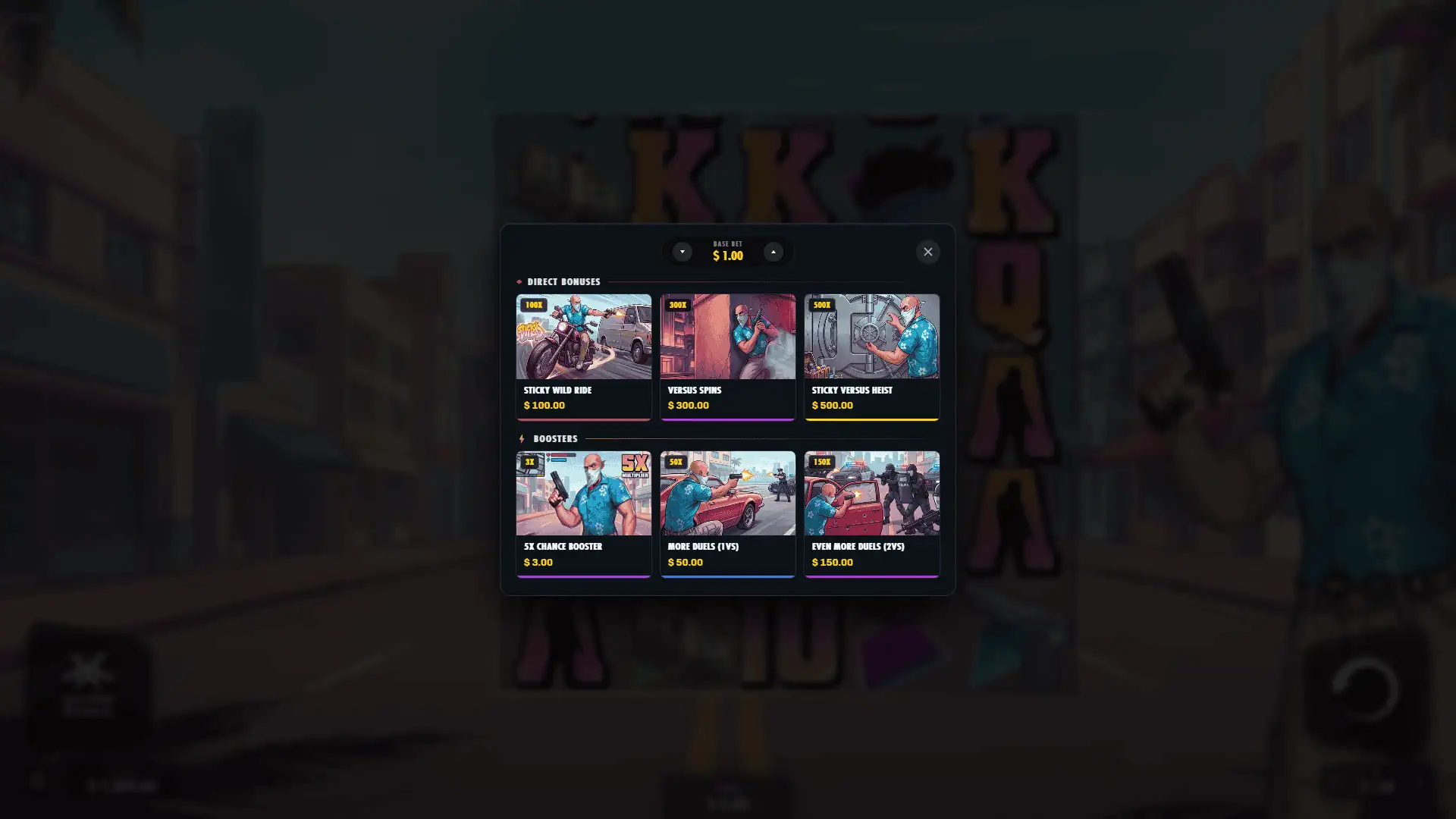 Wanted: Ocean Drive bonus buy menu