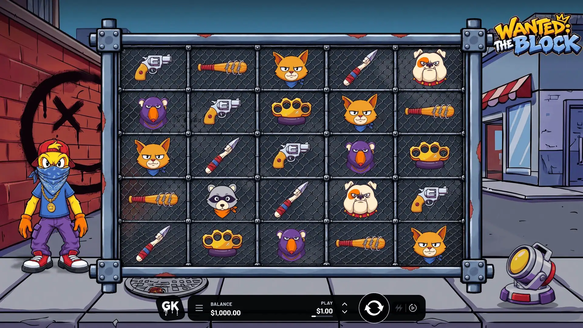 Wanted: The Block slot gameplay reels