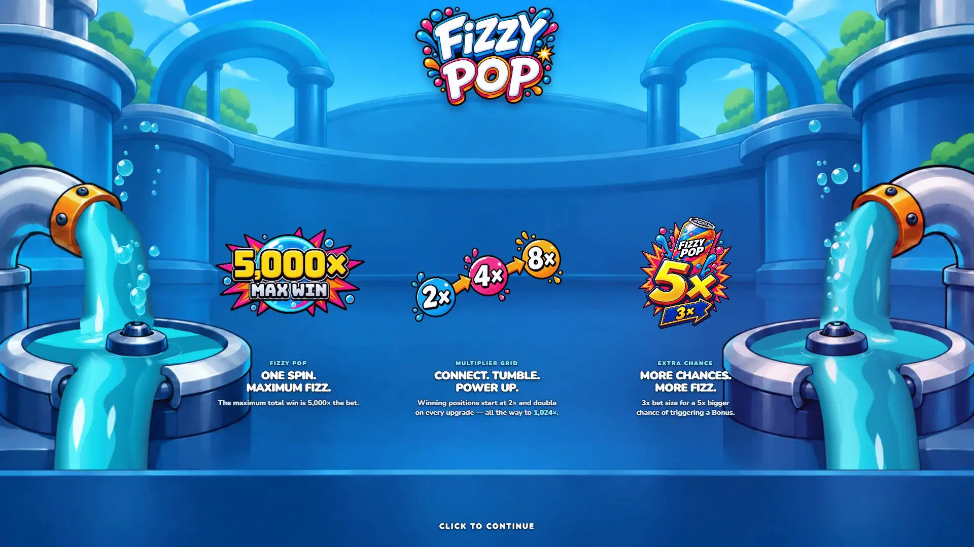 Fizzy Pop slot intro screen