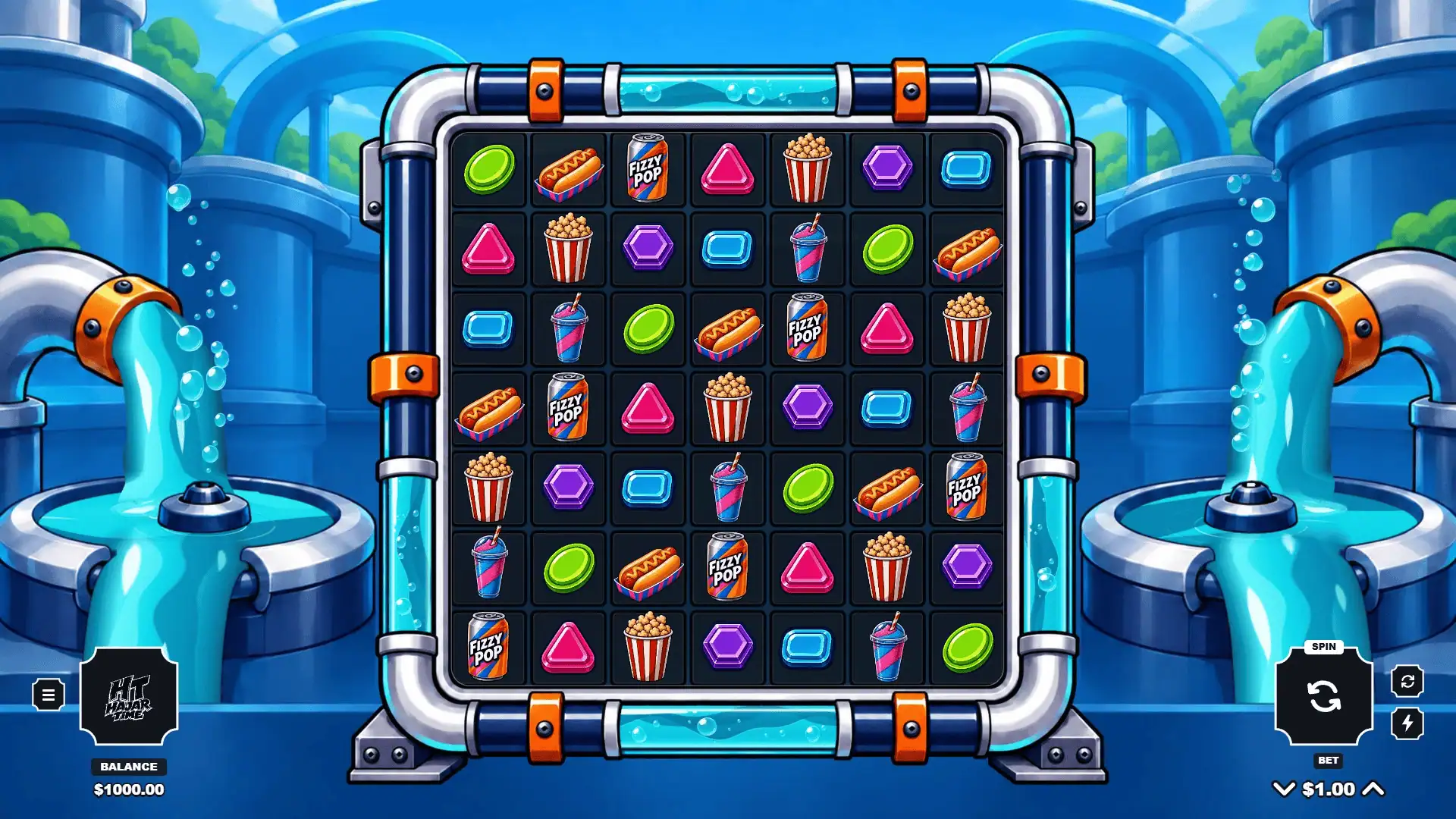 Fizzy Pop slot gameplay reels