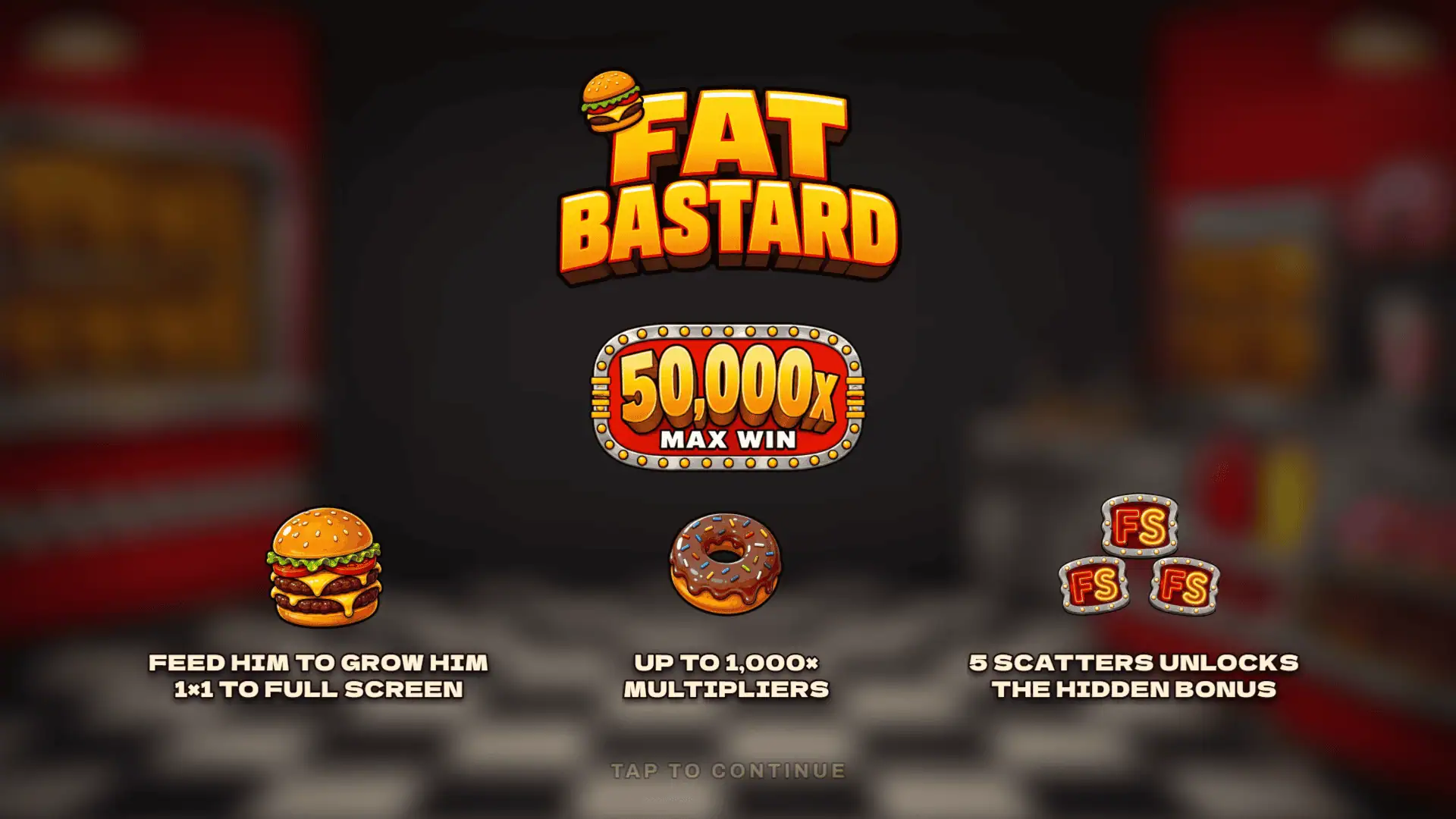 Fat Bastard slot intro screen