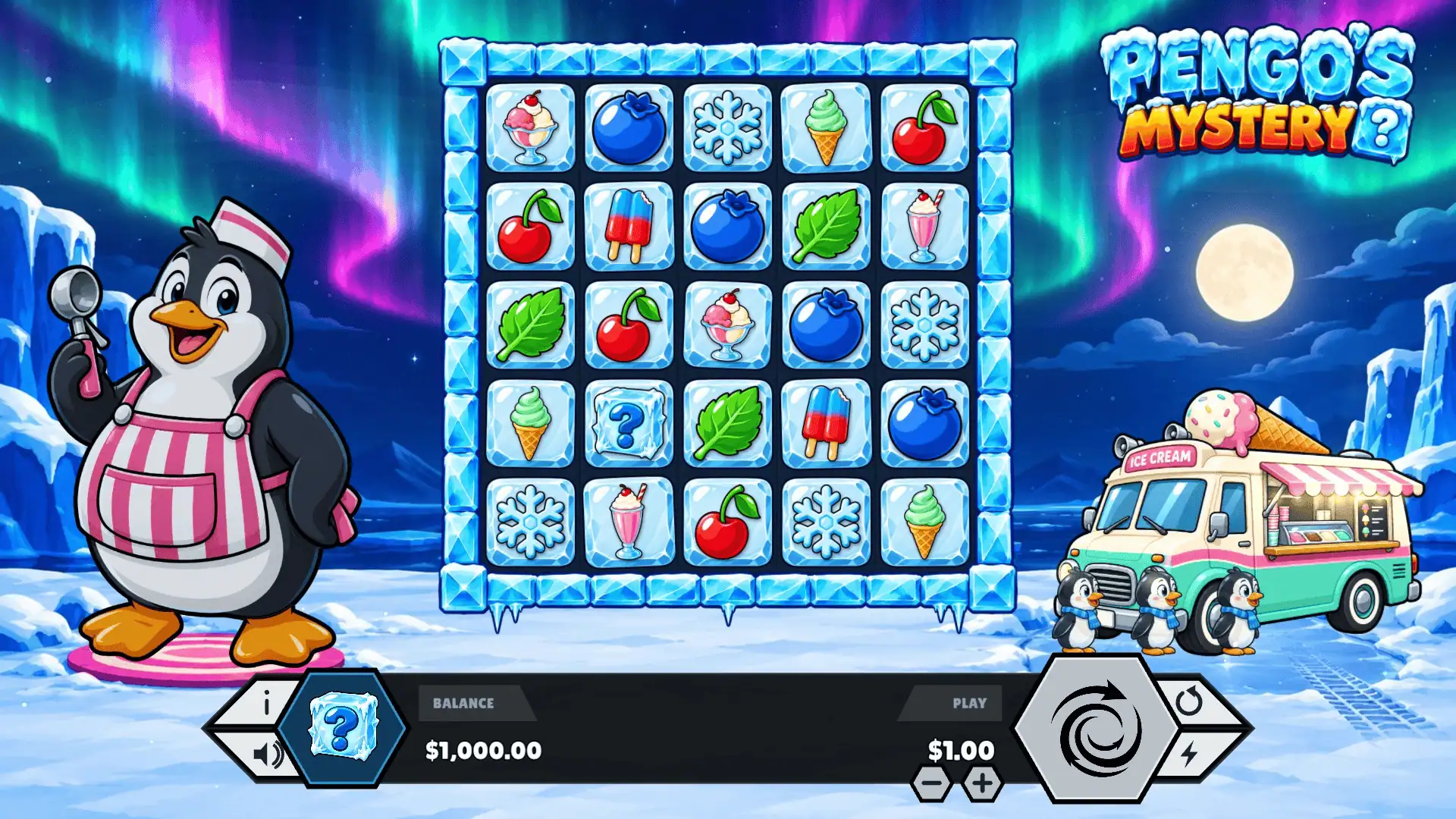 Pengos Mystery slot gameplay reels