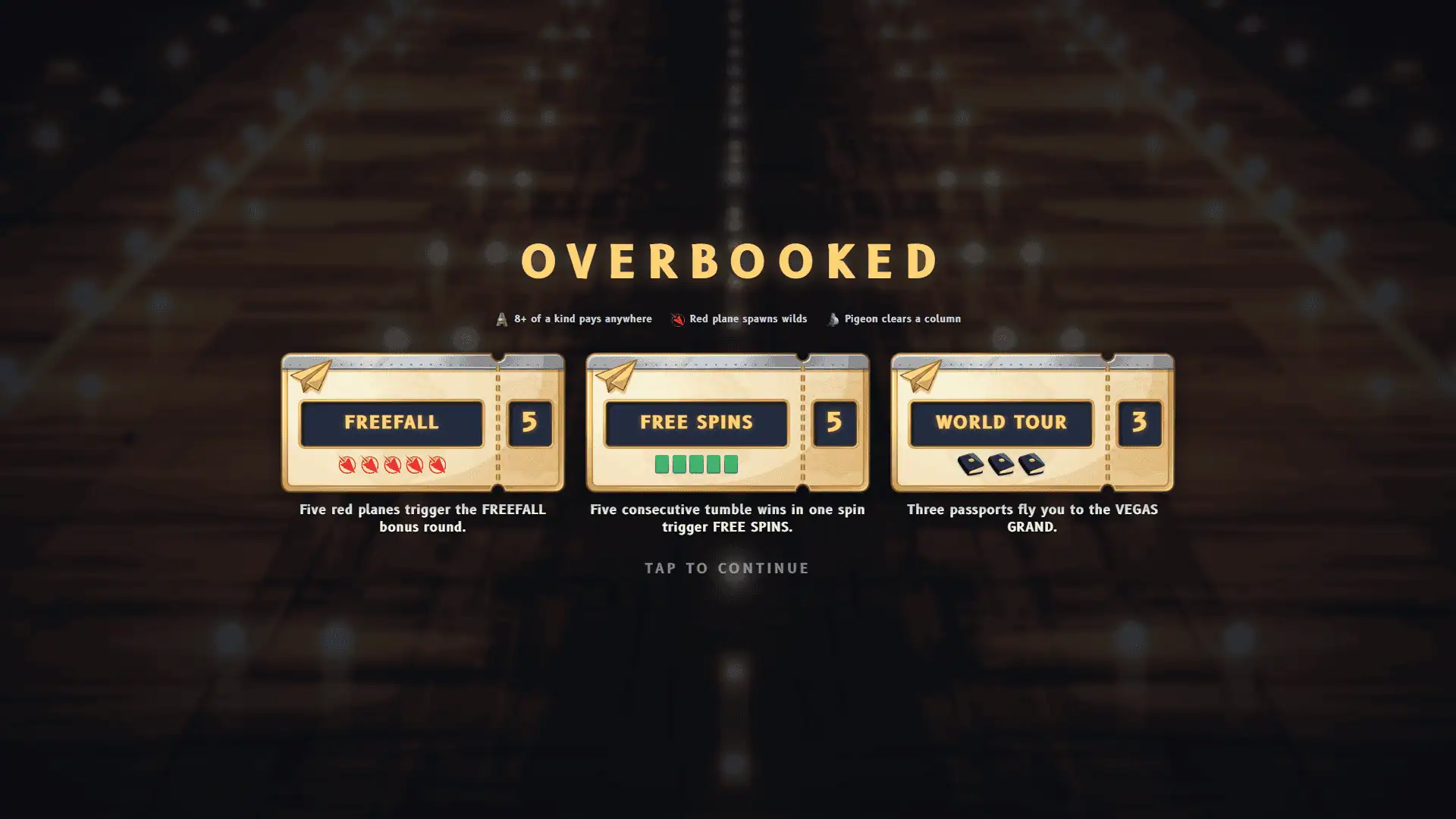 Over Booked slot intro screen