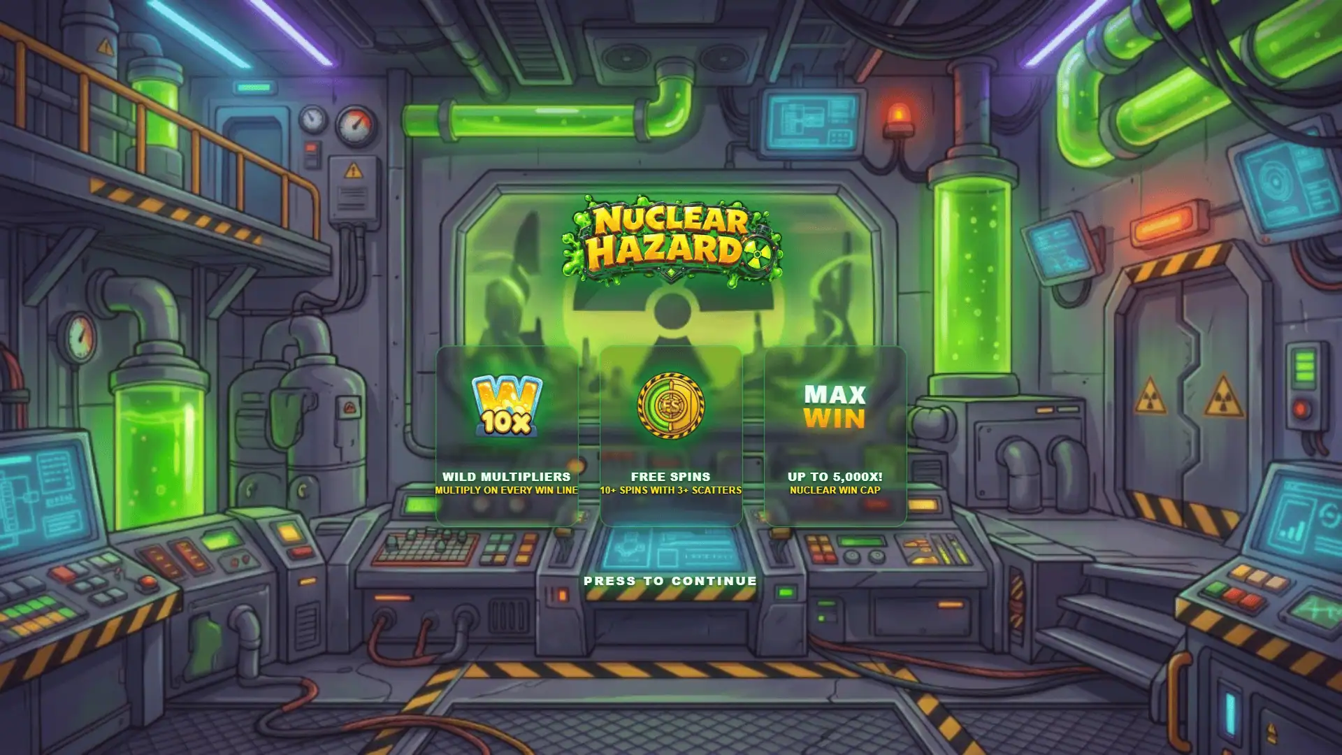 Nuclear Hazard slot intro screen