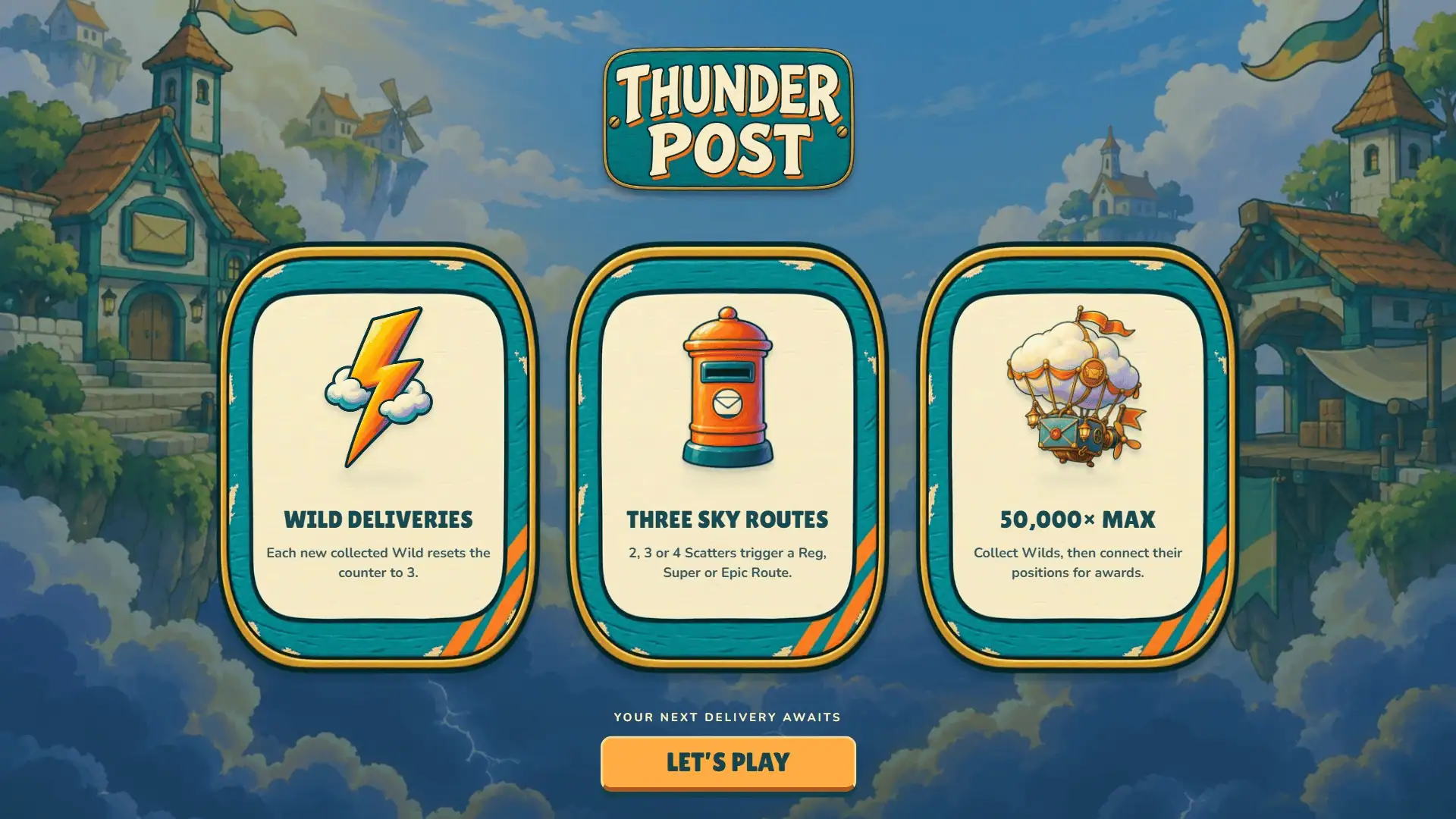 Thunder Post slot intro screen