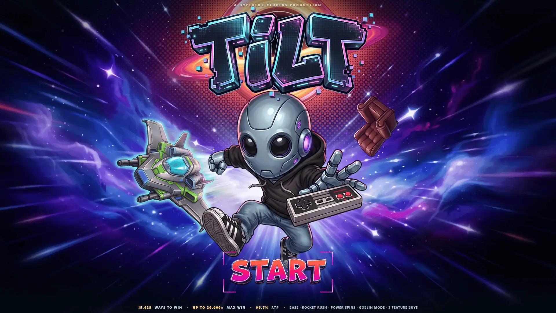 Tilt slot intro screen
