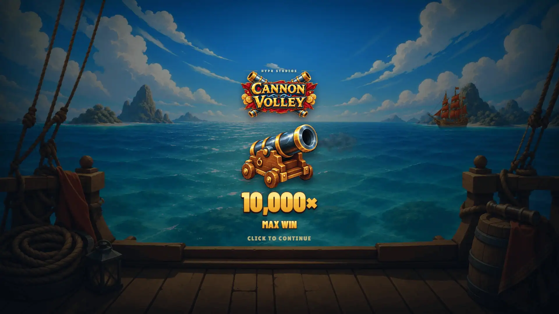 Cannon Volley slot intro screen