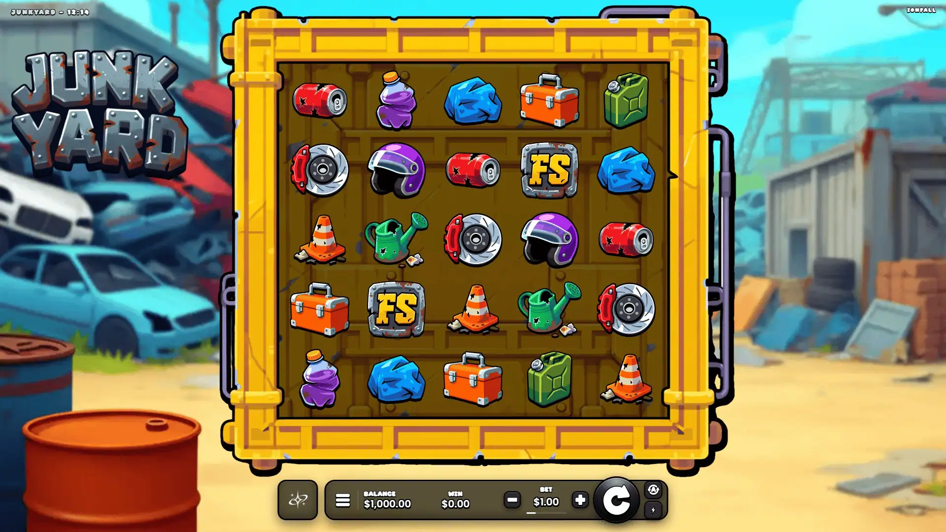 Junkyard slot gameplay reels
