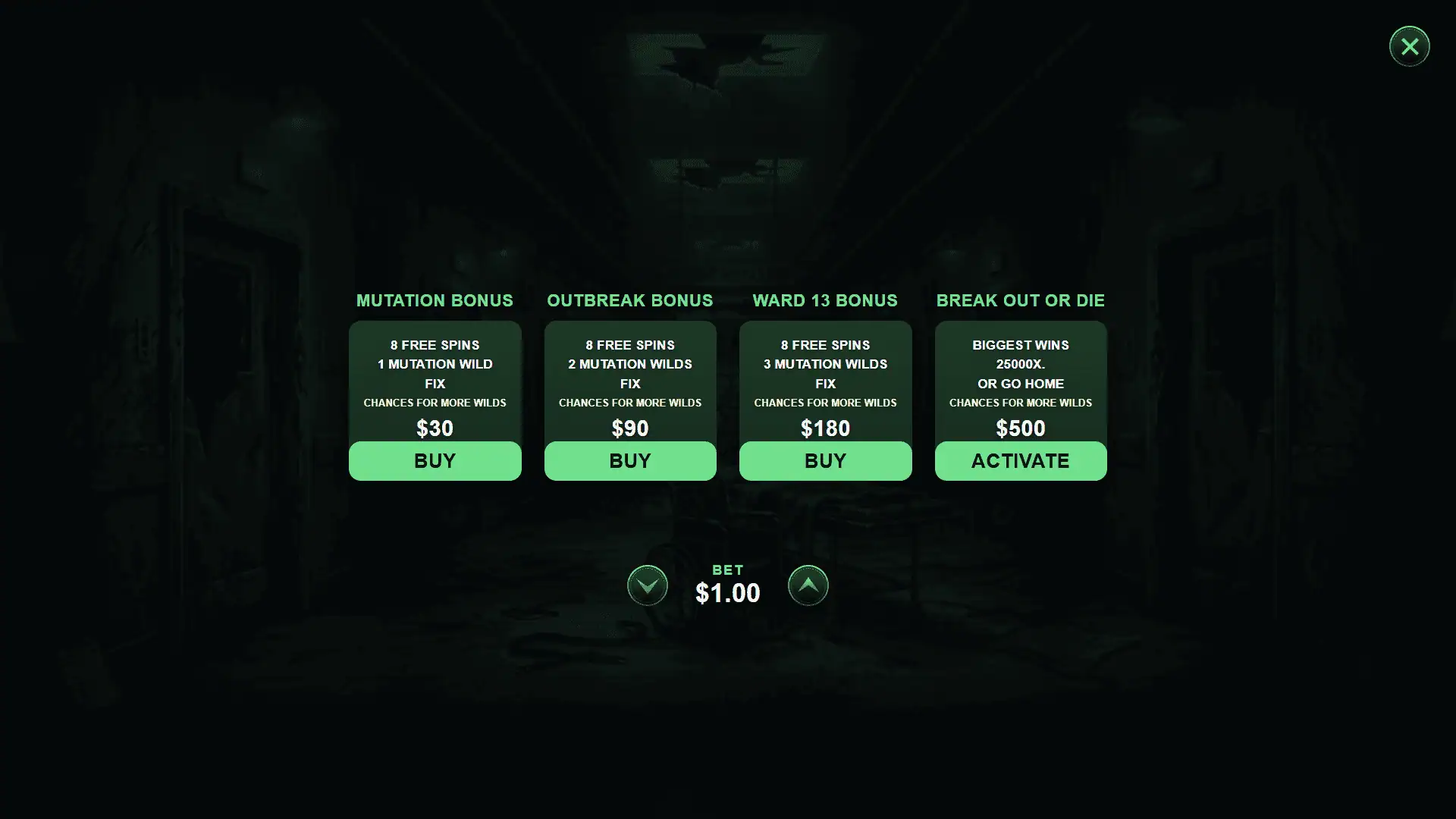 Ward 13 bonus buy menu