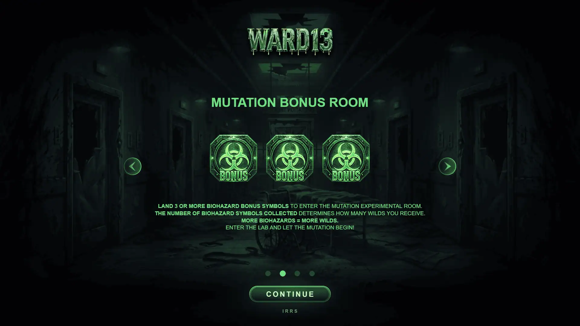 Ward 13 slot intro screen