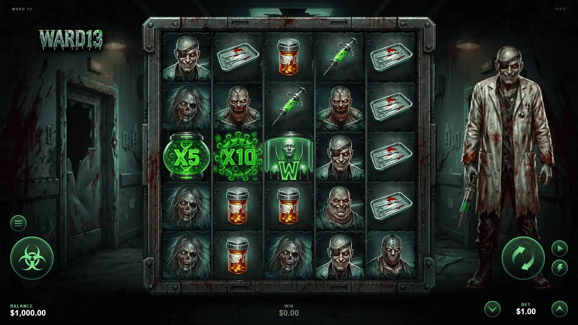 Ward 13 slot gameplay reels